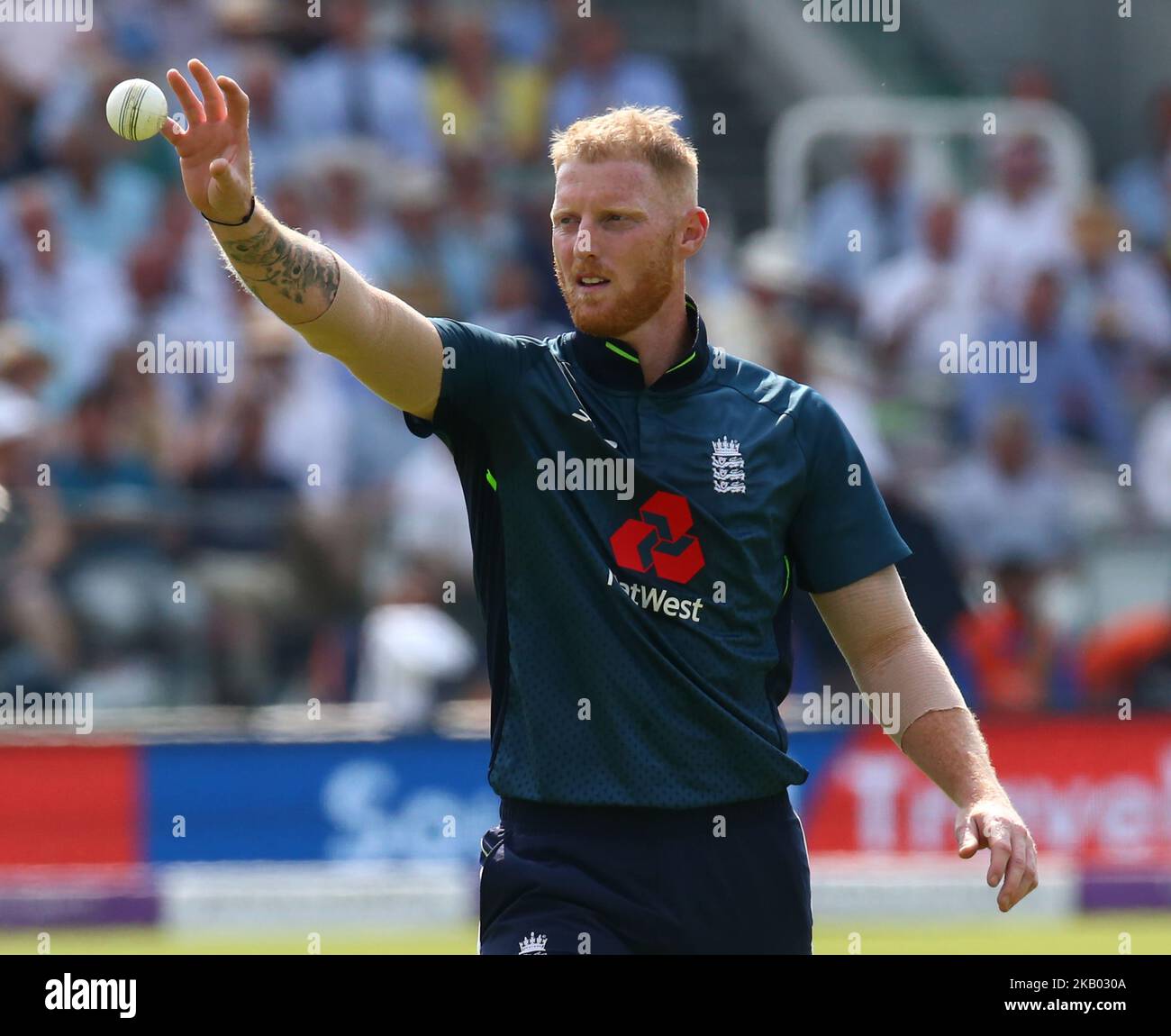 Der englische Ben Stokes beim 2. Royal London One Day International Series Match zwischen England und Indien am Lords Cricket Ground in London, England, am 14. Juli 2018. (Foto von Action Foto Sport/NurPhoto) Stockfoto