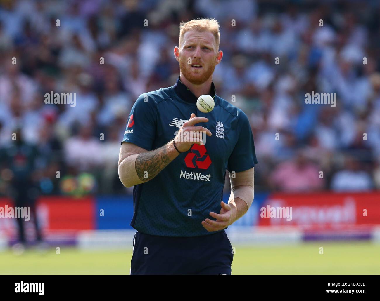Der englische Ben Stokes beim 2. Royal London One Day International Series Match zwischen England und Indien am Lords Cricket Ground in London, England, am 14. Juli 2018. (Foto von Action Foto Sport/NurPhoto) Stockfoto