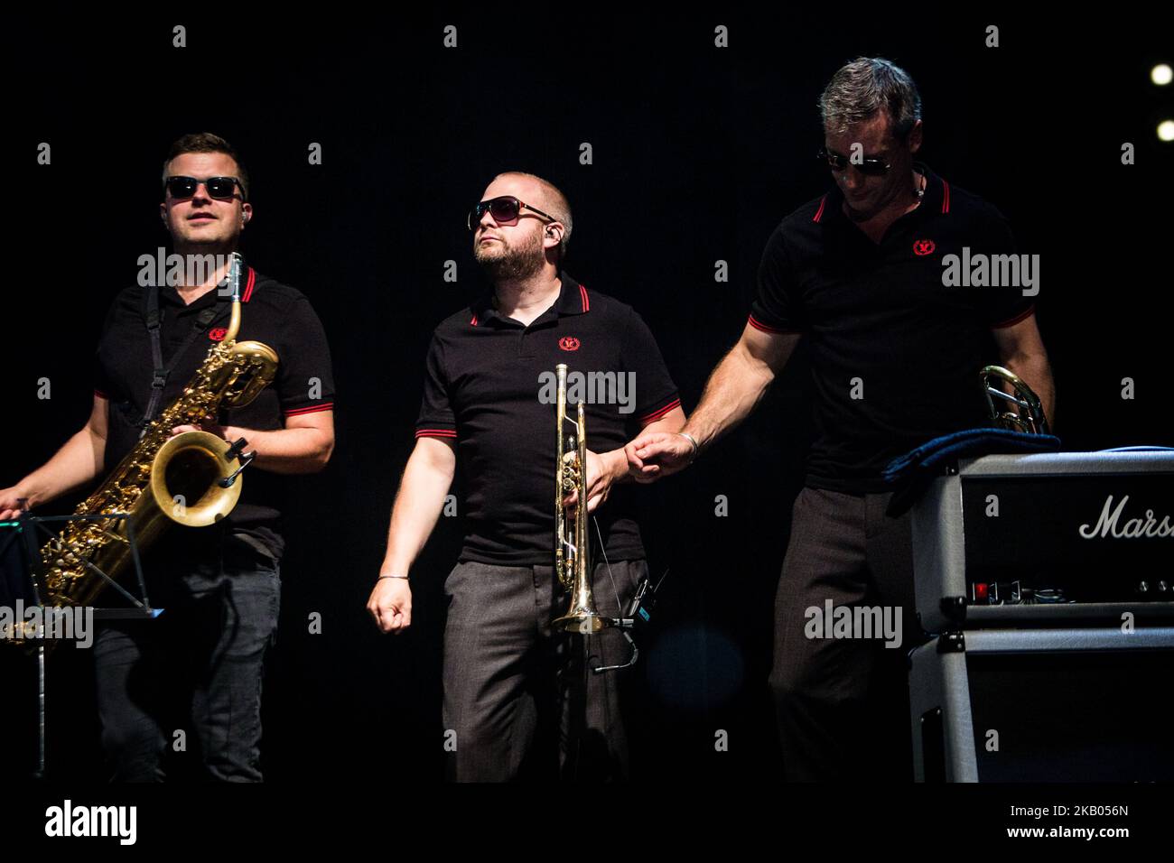 Die englische Ska-Band Madness spielt live beim GruVillage 105 Music Festival in Grugliasco Turin Italien. (Foto von Roberto Finizio/NurPhoto) Stockfoto