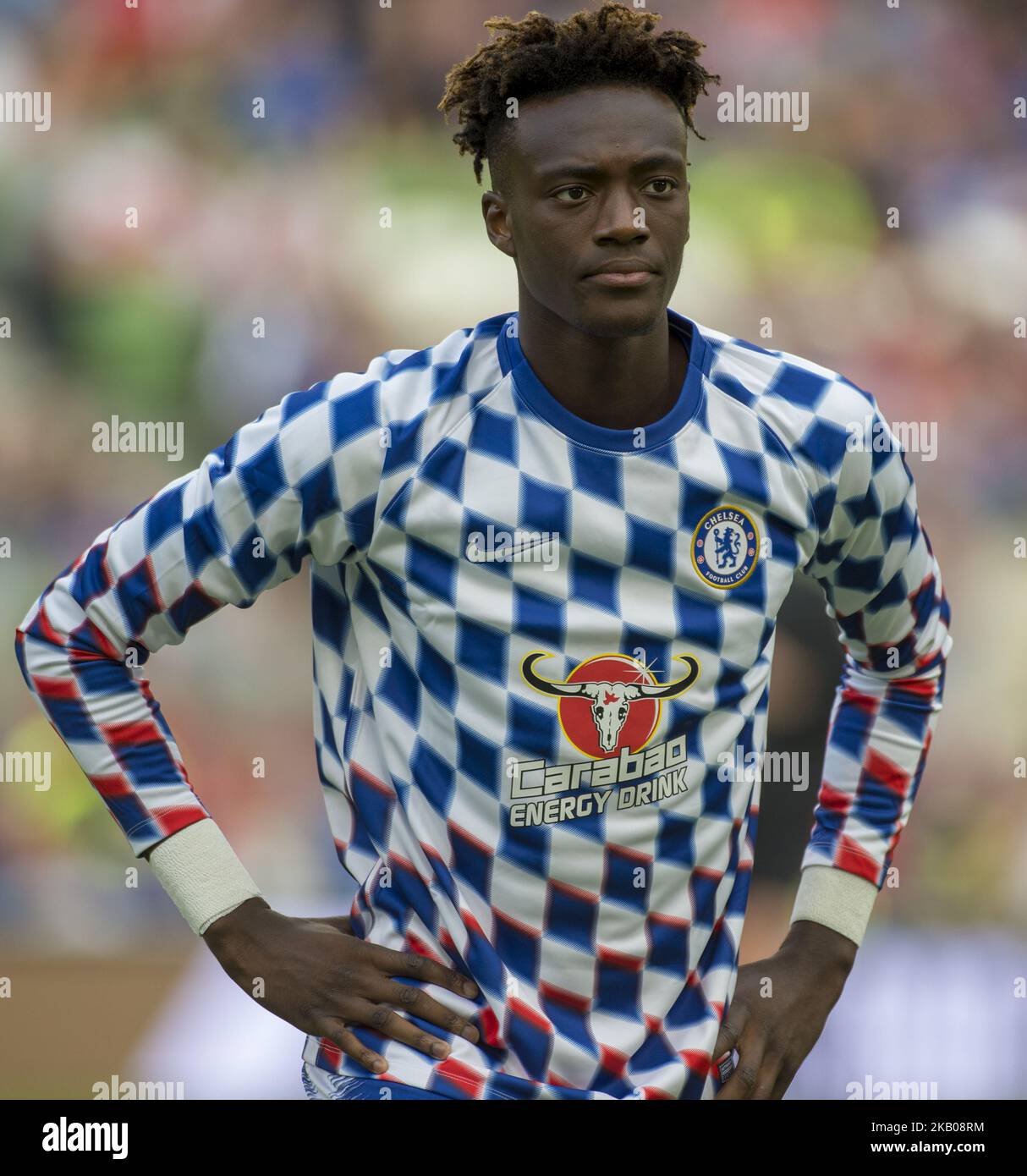 Tammy Abraham von Chelsea beim International Champions Cup-Spiel zwischen Arsenal FC und Chelsea FC im Aviva Stadium in Dublin, Irland, am 1. August 2018 (Foto: Andrew Surma/NurPhoto) Stockfoto