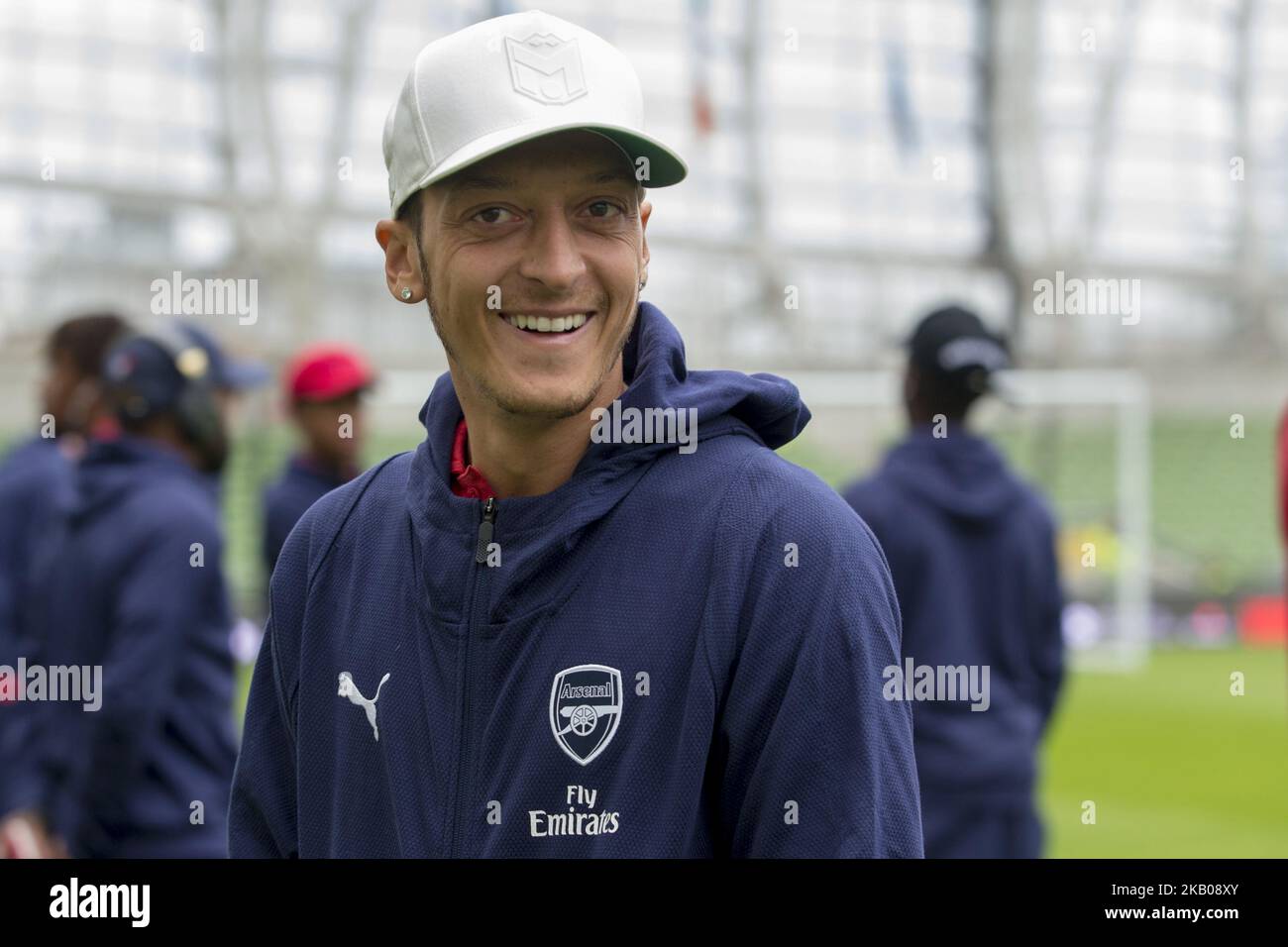 Mesut Ozil von Arsenal während des International Champions Cup-Spiels zwischen dem FC Arsenal und dem FC Chelsea im Aviva Stadium in Dublin, Irland, am 1. August 2018 (Foto: Andrew Surma/NurPhoto) Stockfoto