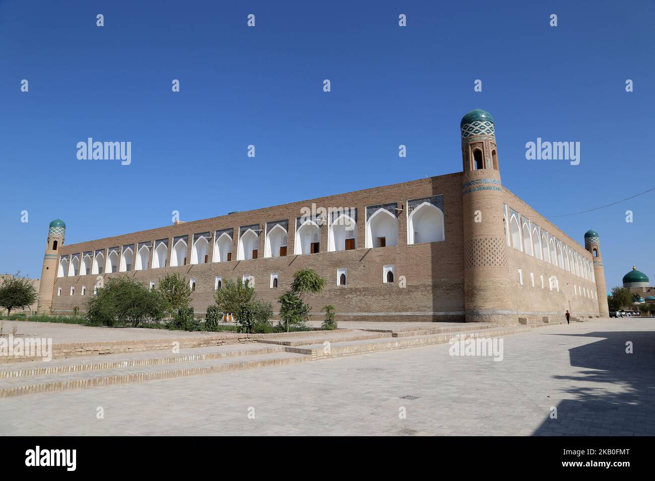 Muhammad Amin Khan Madrasa, jetzt Orient Star Hotel, Polvon Kori Street, Ichan Kala, Khiva, Provinz Khorezm, Usbekistan, Zentralasien Stockfoto