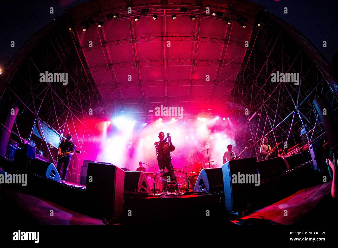 Die englische Rockband Echo & The Bunnymen auf der Bühne beim heutigen Festival 2018 in Turin, Italien (Foto: Roberto Finizio/NurPhoto) Stockfoto