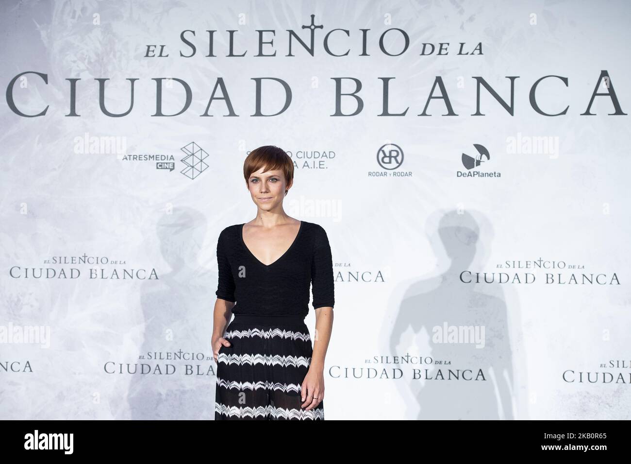 Die Schauspielerin Aura Garrido nimmt an der Präsentation von „El silencio de la Ciudad Blanca“ während des Festvals in Vitoria, Spanien, Teil. 05. September 2018.(Foto von BorjaB.Hojas/COOLMedia/NurPhoto) Stockfoto
