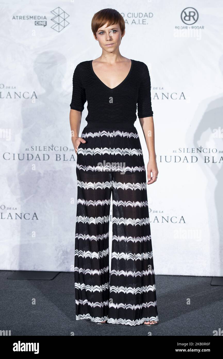 Die Schauspielerin Aura Garrido nimmt an der Präsentation von „El silencio de la Ciudad Blanca“ während des Festvals in Vitoria, Spanien, Teil. 05. September 2018.(Foto von BorjaB.Hojas/COOLMedia/NurPhoto) Stockfoto