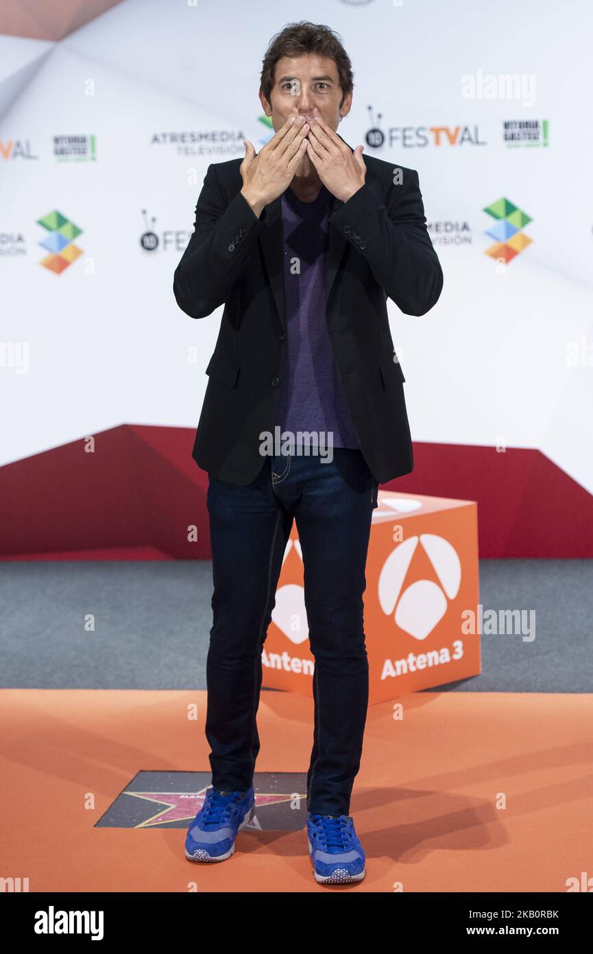 Comedian Manel Fuentes nimmt an der Präsentation der neuen Saison von „TU cara me suena“ während des Festvals in Vitoria, Spanien, Teil. 06. September 2018. (Foto von BorjaB.Hojas/COOLMedia/NurPhoto) Stockfoto