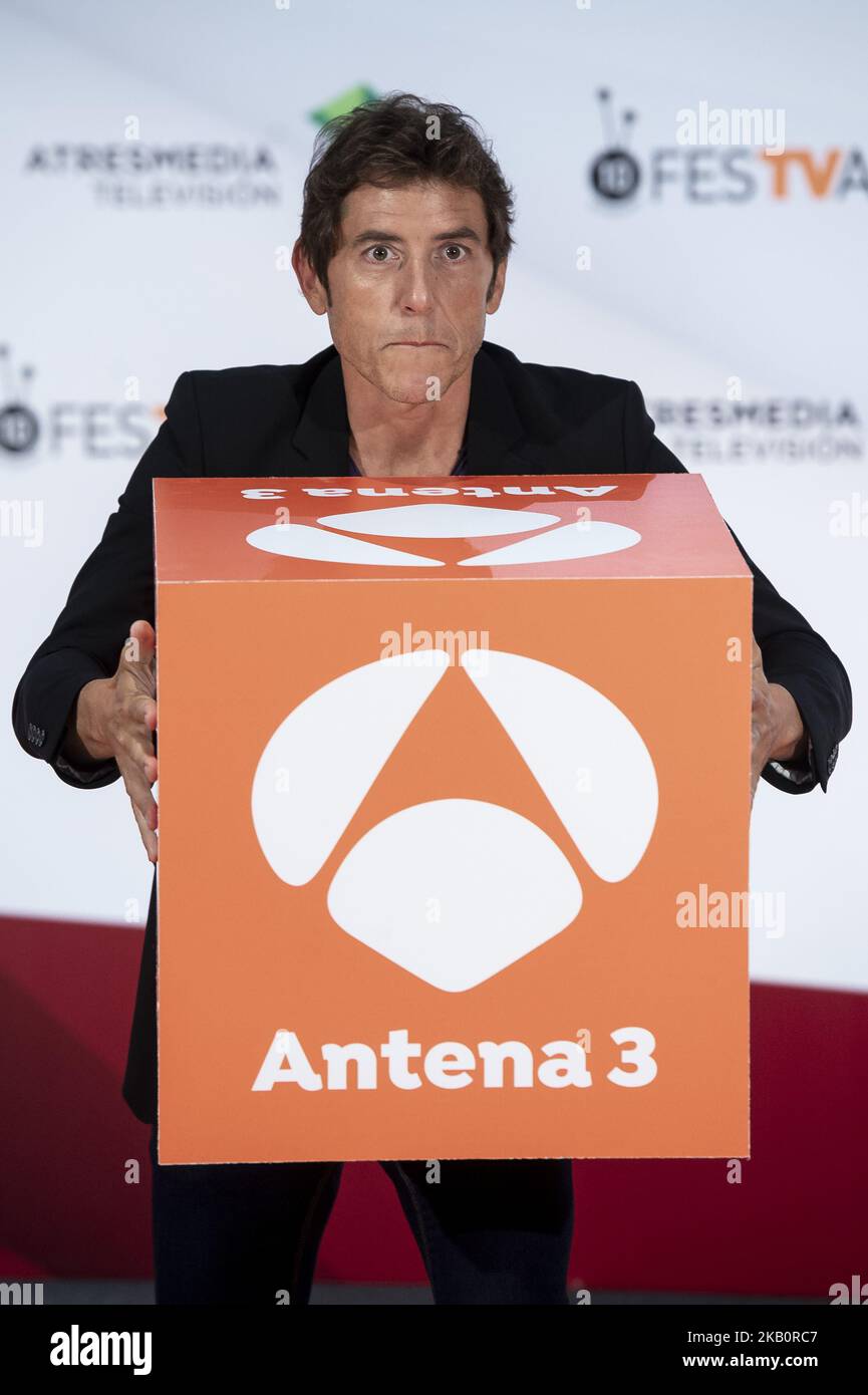 Comedian Manel Fuentes nimmt an der Präsentation der neuen Saison von „TU cara me suena“ während des Festvals in Vitoria, Spanien, Teil. 06. September 2018. (Foto von BorjaB.Hojas/COOLMedia/NurPhoto) Stockfoto