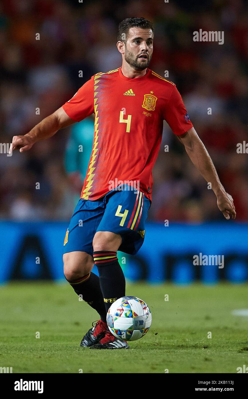 Nacho Fernandez mit dem Ball beim Fußballspiel der UEFA Nations League zwischen Spanien und Kroatien im Martinez Valero Stadion in Elche am 11. September 2018 (Foto: Sergio Lopez/NurPhoto) Stockfoto