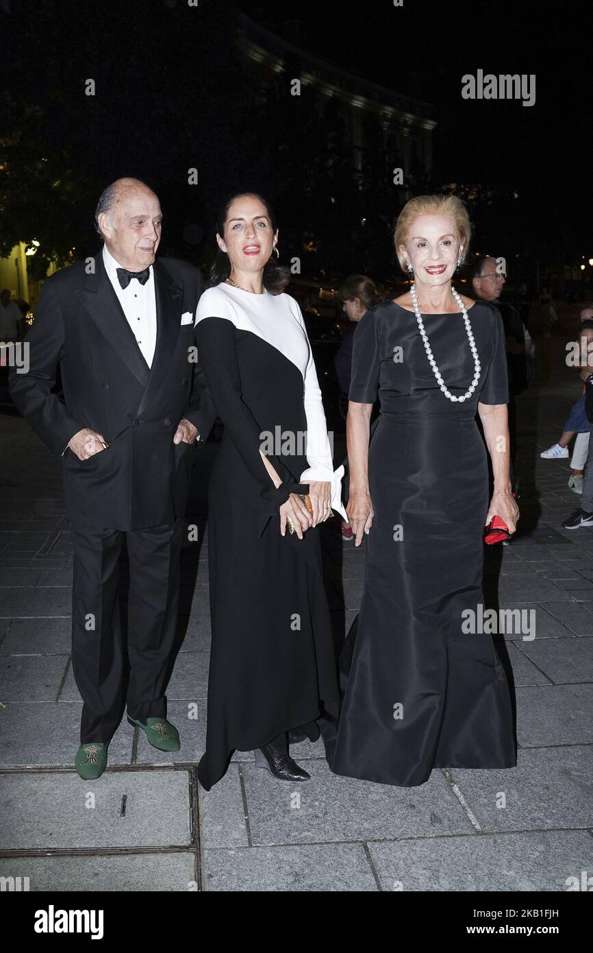 Carolina Herrera, Reinaldo Herrera Guevara und Carolina Adriana Herrera besuchen am 26. September 2018 die „Persönlichkeit des Jahres“ (Personaje del Ano) Awards im Königlichen Theater in Madrid, Spanien (Foto von Oscar Gonzalez/NurPhoto) Stockfoto