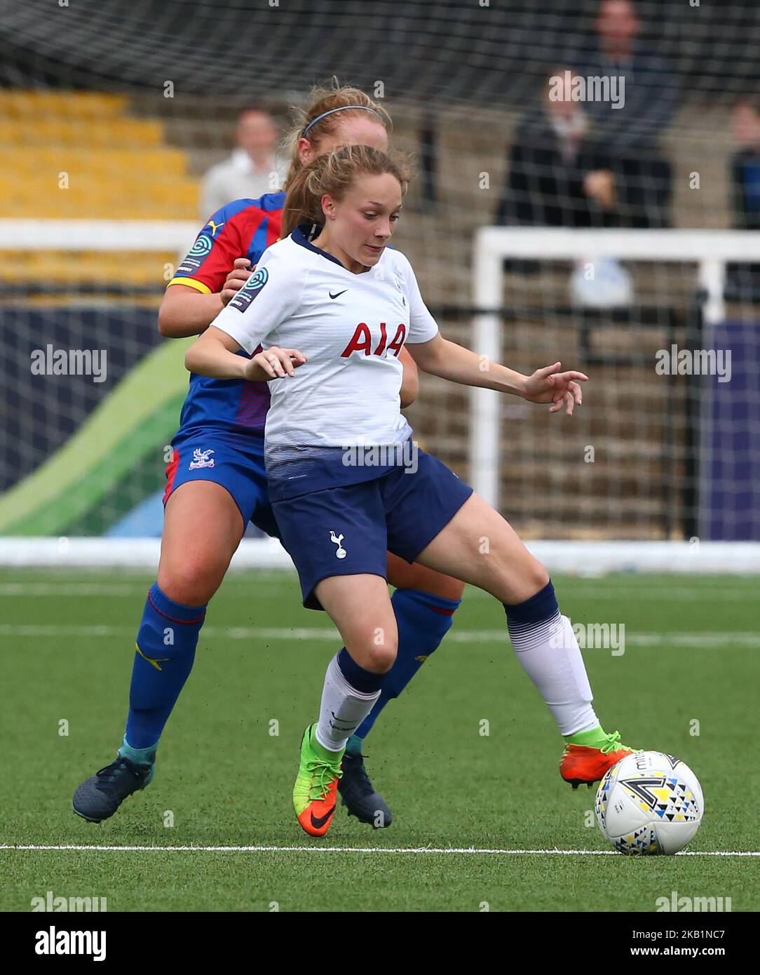 Angela Addison von Tottenham Hotspur Ladies während des Women's Super League Two Matches zwischen Crystal Palace Ladies FC und Tottenham Hotspur Ladies am 30. September 2018 im H2T Group Stadium, Hayes, Bromley Football Club, England. (Foto von Action Foto Sport/NurPhoto) Stockfoto