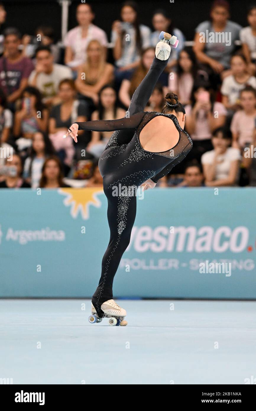 GIADA LUPPI, Italien, tritt am 2. November 2022 im Youth Olympic Park - Amrica Pabelln in Buenos Aires, Argentinien, im Rahmen des Kurzprogramms der „Senior Women“ bei den Artistic World Skate Games 2022 auf. Quelle: Raniero Corbelletti/AFLO/Alamy Live News Stockfoto