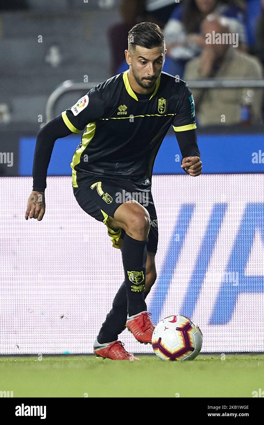 Alvaro Vadillo von Granada CF in Aktion während des La Liga 123 Spiels zwischen RC Deportivo de La Coruna und Granada CF im Estadio Abanca Riazor am 24. September 2018 in A Coruna, Spanien (Foto: Jose Manuel Alvarez Rey/NurPhoto) Stockfoto