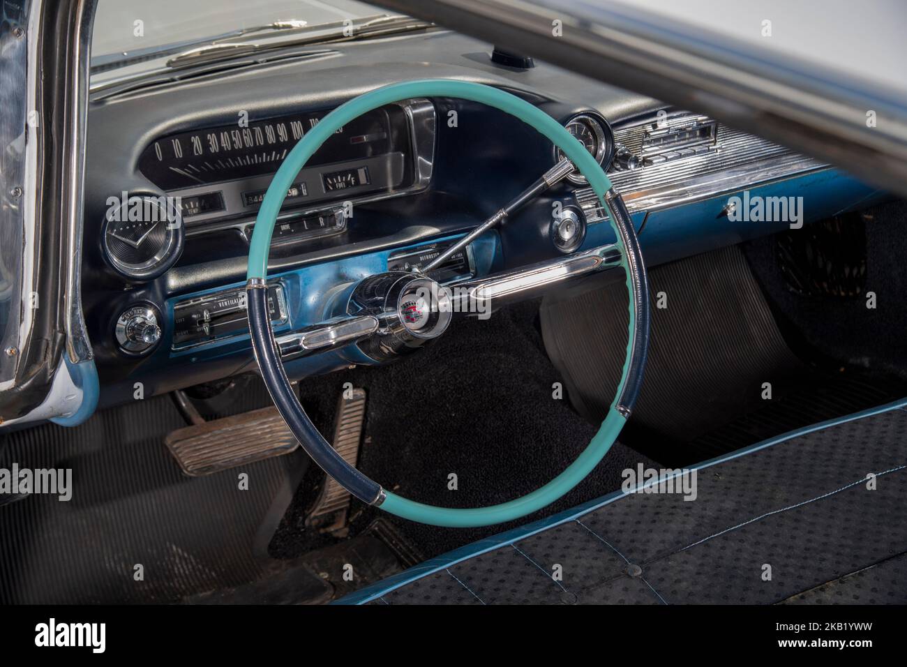 1959 Cadillac Sedan DeVille Superluxuriöses klassisches amerikanisches Auto Stockfoto