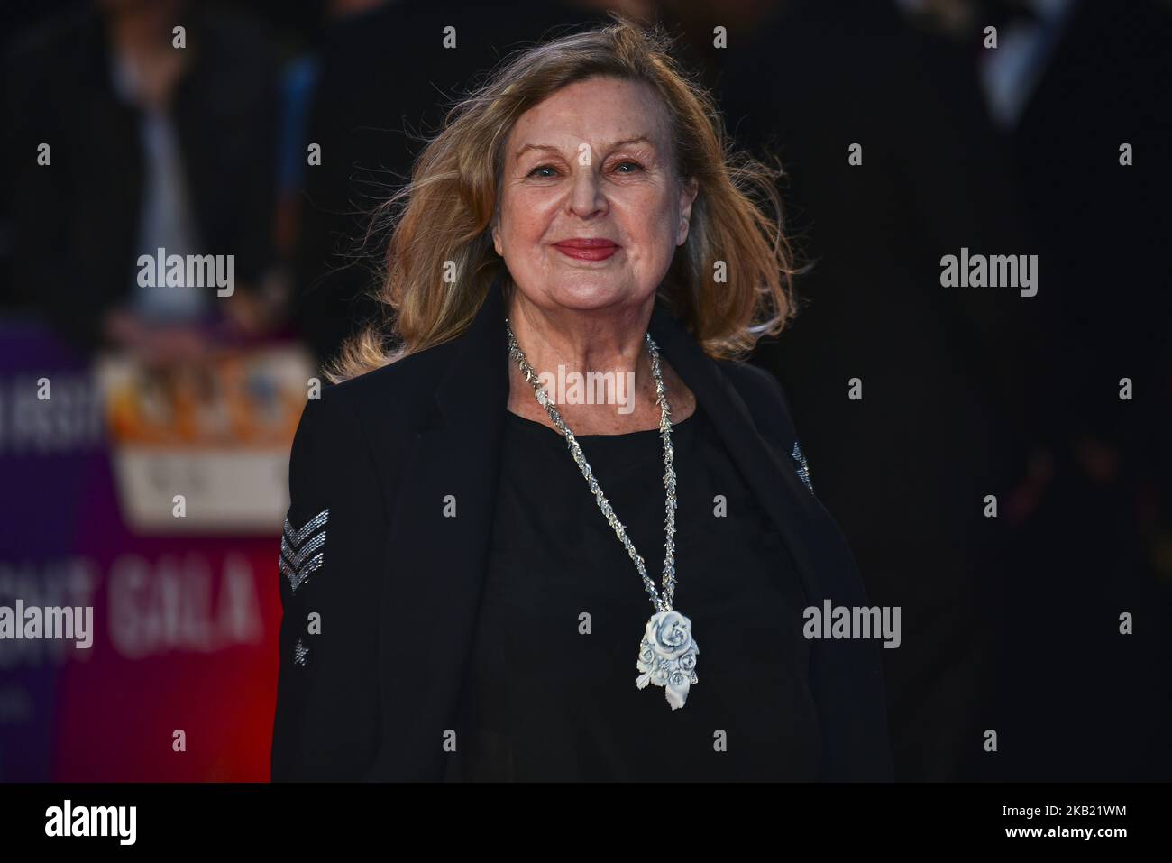 Ann Mitchell nimmt am 10. Oktober 2018 an der Eröffnungsgala und der europäischen Premiere von „Witwen“ während des BFI London Film Festival 62. auf dem Cineworld Leicester Square in London, England, Teil. (Foto von Alberto Pezzali/NurPhoto) Stockfoto
