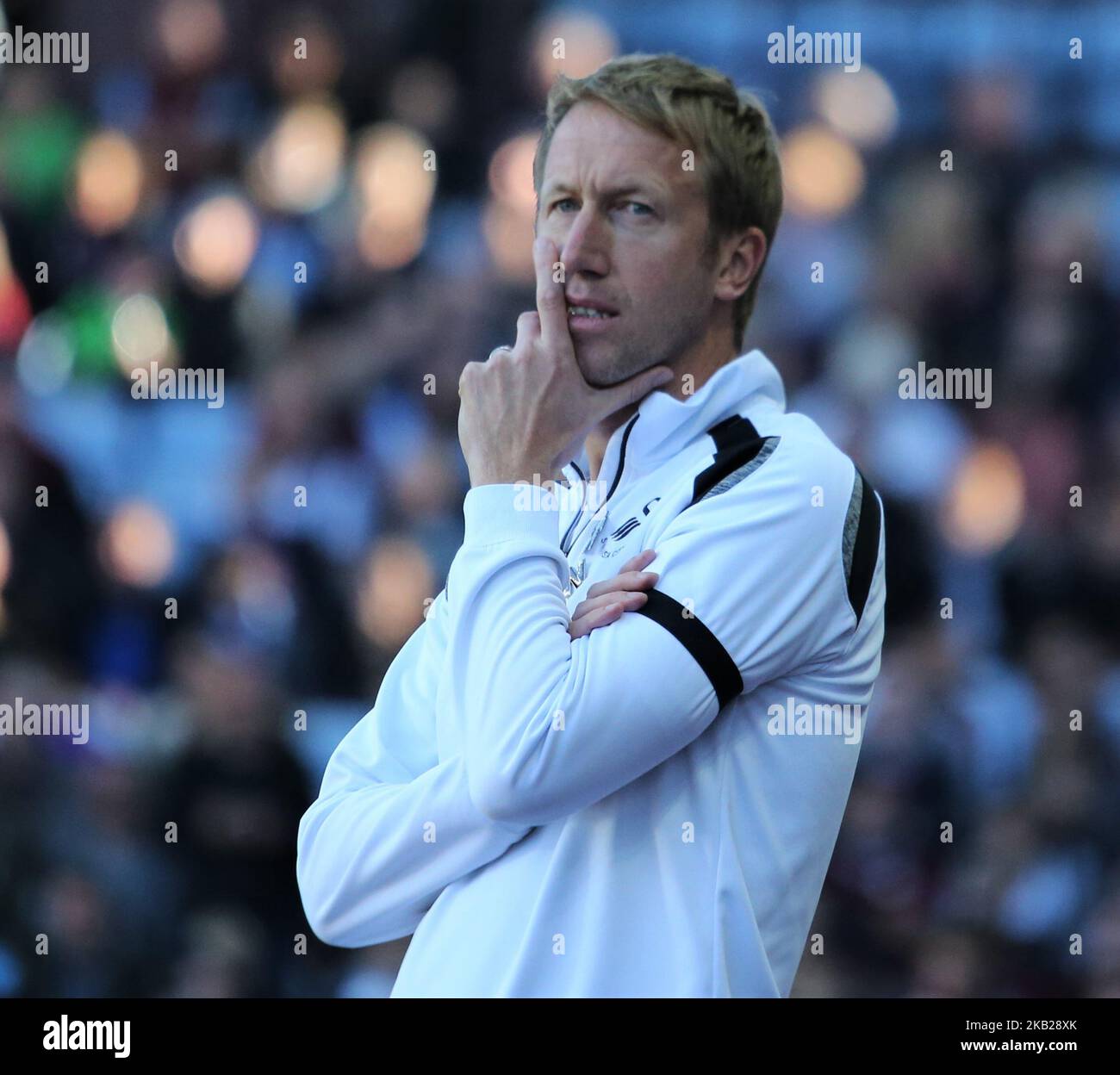 Graham Potter während des Championship League-Spiels zwischen Aston Villa und Swansea City im Villa Park Stadion in Birmingham, England am 20. Oktober 2018. (Foto von Action Foto Sport/NurPhoto) Stockfoto