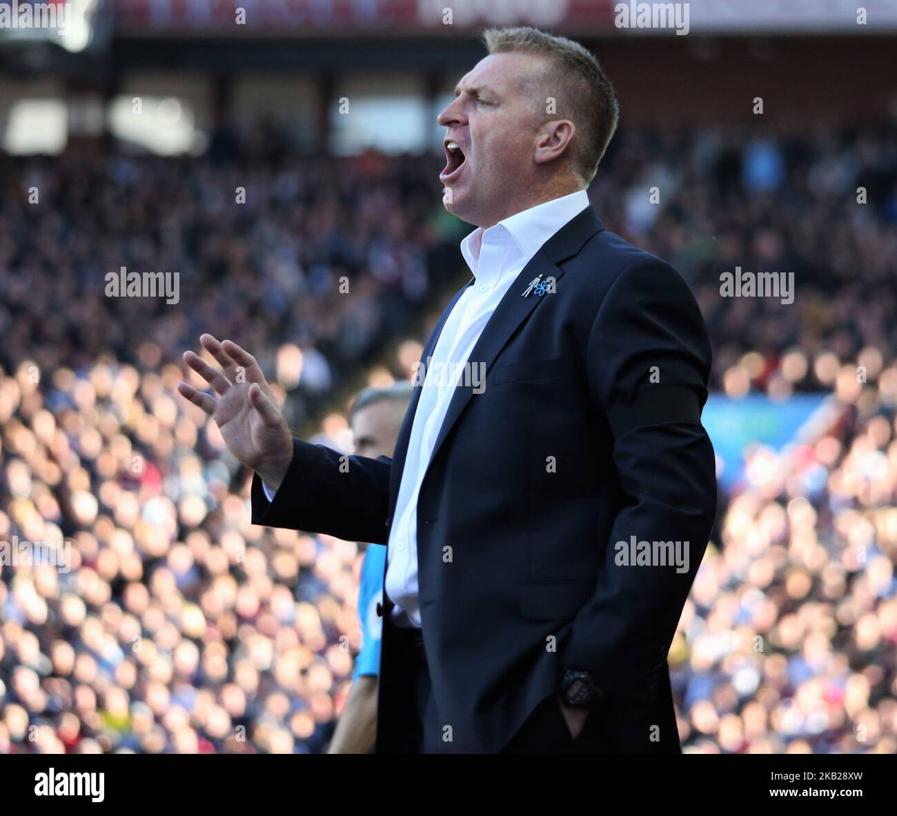 Dean Smith während des Championship League-Spiels zwischen Aston Villa und Swansea City im Villa Park Stadion in Birmingham, England am 20. Oktober 2018. (Foto von Action Foto Sport/NurPhoto) Stockfoto