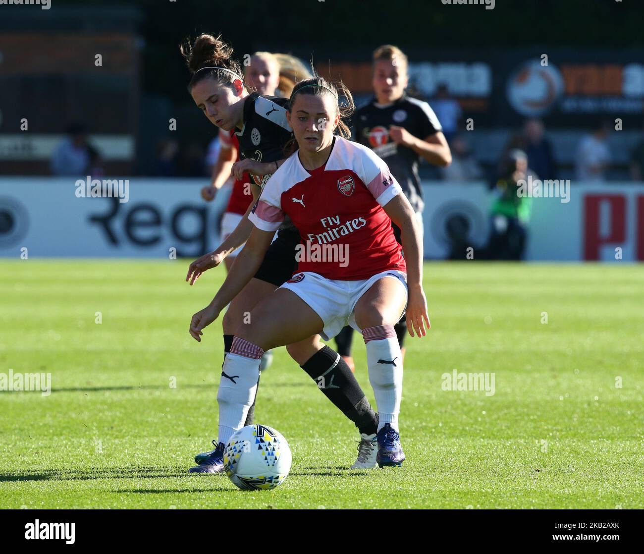 Katie McCabe von Arsenal während der Women's Super League ein Spiel zwischen Arsenal und Reading FC Women in Langeweile Wood, Boreham Wood, England am 21. Oktober 2018. (Foto von Action Foto Sport/NurPhoto) Stockfoto