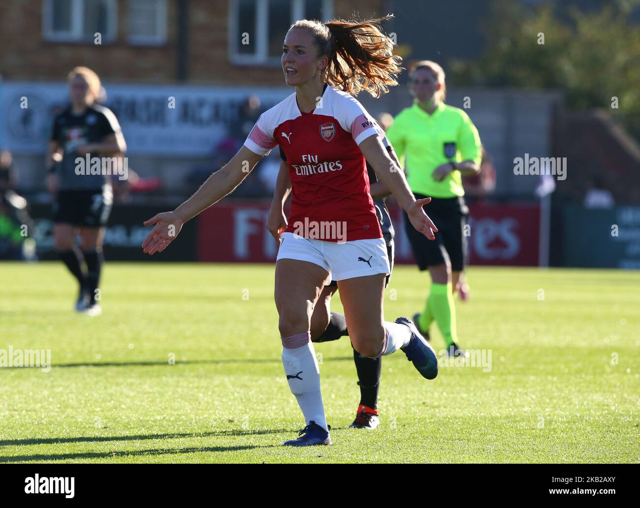 Lia Walti von Arsenal während der Women's Super League ein Spiel zwischen Arsenal und Reading FC Women in Langeweile Wood, Boreham Wood, England am 21. Oktober 2018. (Foto von Action Foto Sport/NurPhoto) Stockfoto