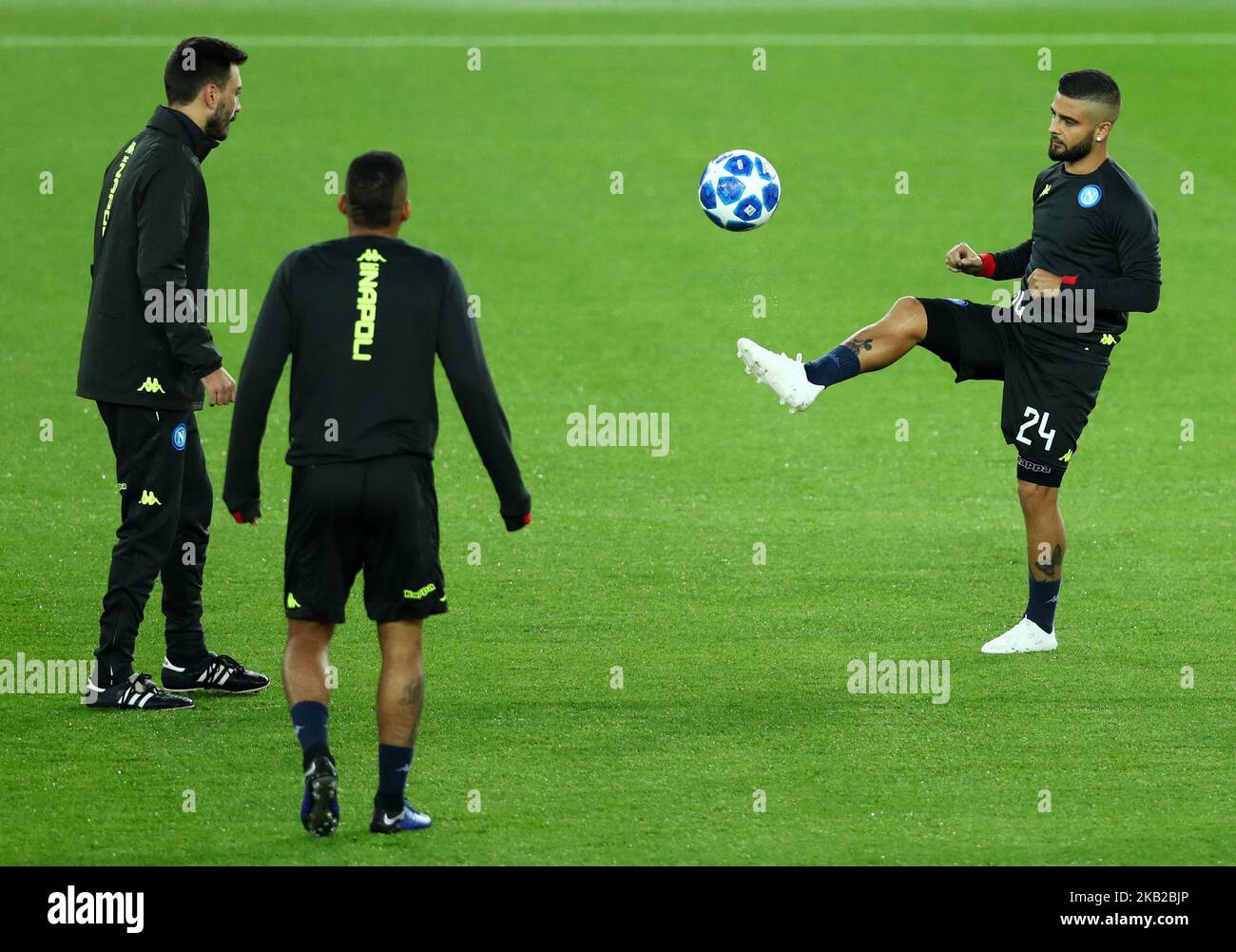 SSC Napoli Training : UEFA Champions League Gruppe C Lorenzo Insigne von Napoli im Parc des Princes in Paris, Frankreich am 23. Oktober 2018. (Foto von Matteo Ciambelli/NurPhoto) Stockfoto