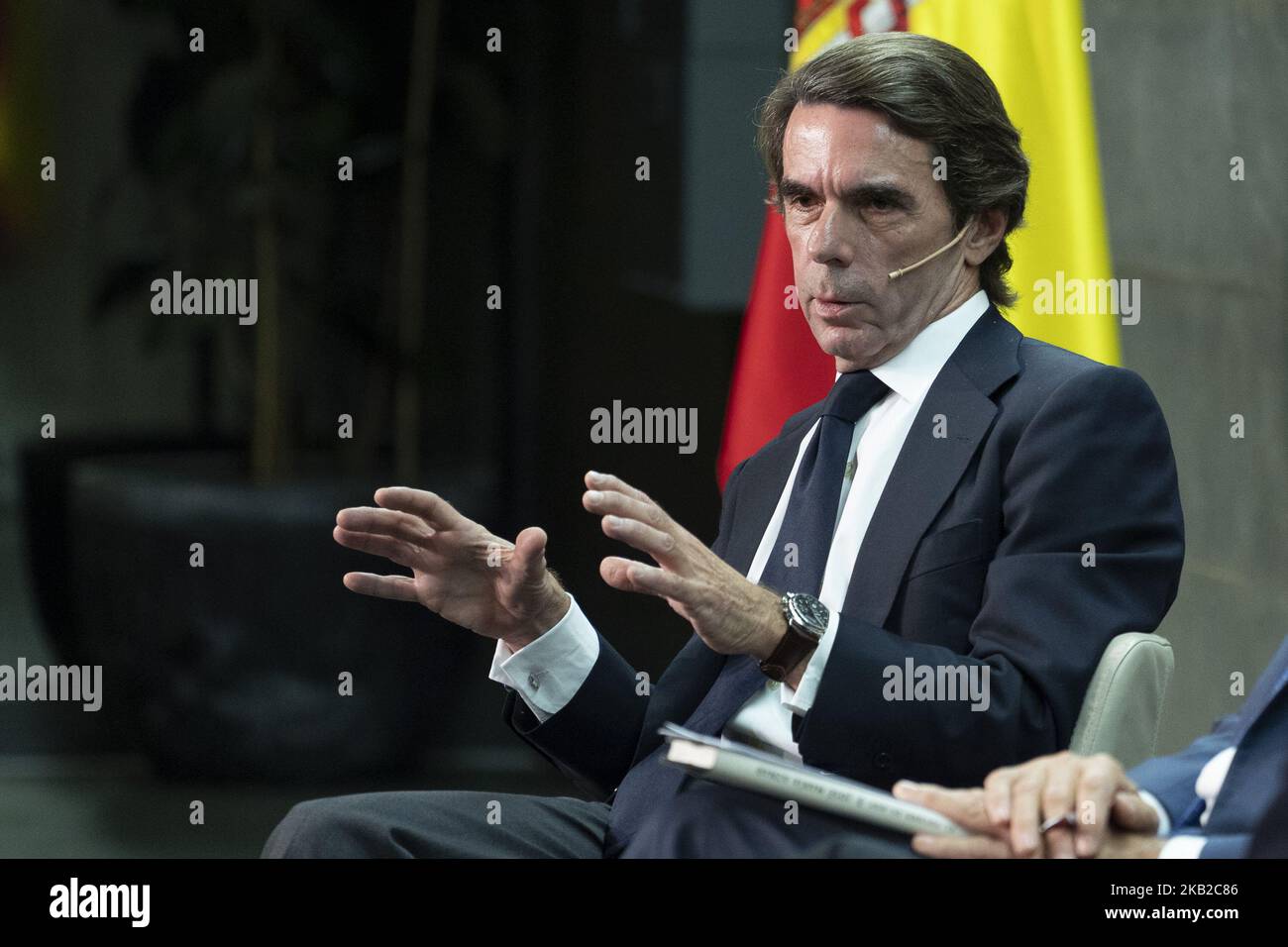 Jose Maria Aznar während der Präsentation des Buches THE FUTURE IS TODAY (EL FUTURO es HOY) des Autors JOSE MARIA AZNAR EN in Madrid. Spanien. Am 23. Oktober 2018. (Foto von Oscar Gonzalez/NurPhoto) Stockfoto