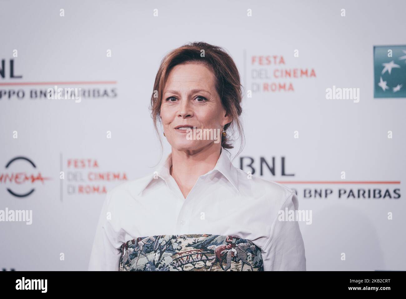 Sigourney Weaver nimmt am 24. Oktober 2018 im Auditorium Parco della Musica in Rom, Italien, an einer Fotocolalle während des Rom Film Fest 13. Teil. (Foto von Luca Carlino/NurPhoto) Stockfoto