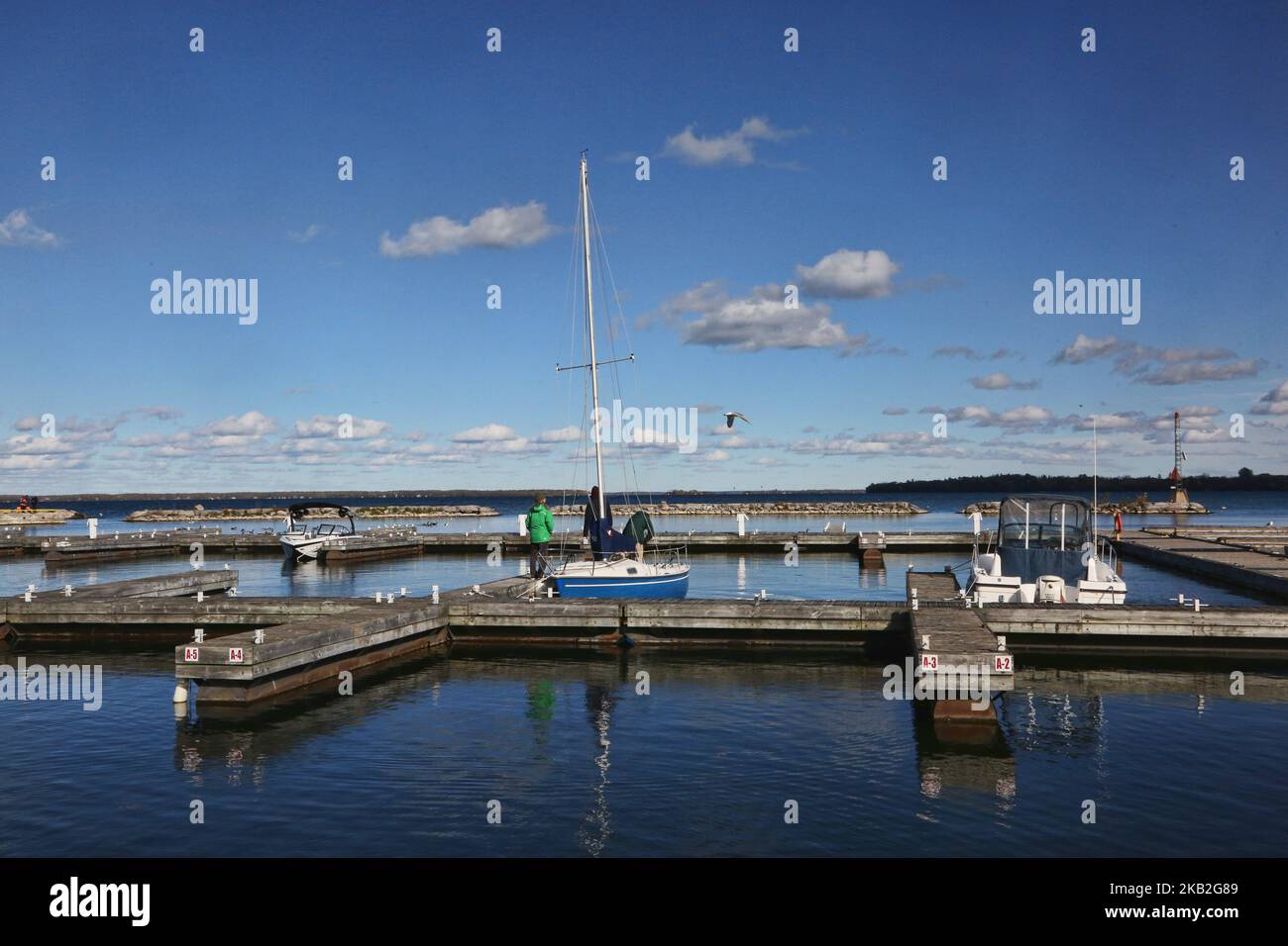 Der Hafen in Jackson Point, Ontario, Kanada. (Foto von Creative Touch Imaging Ltd./NurPhoto) Stockfoto