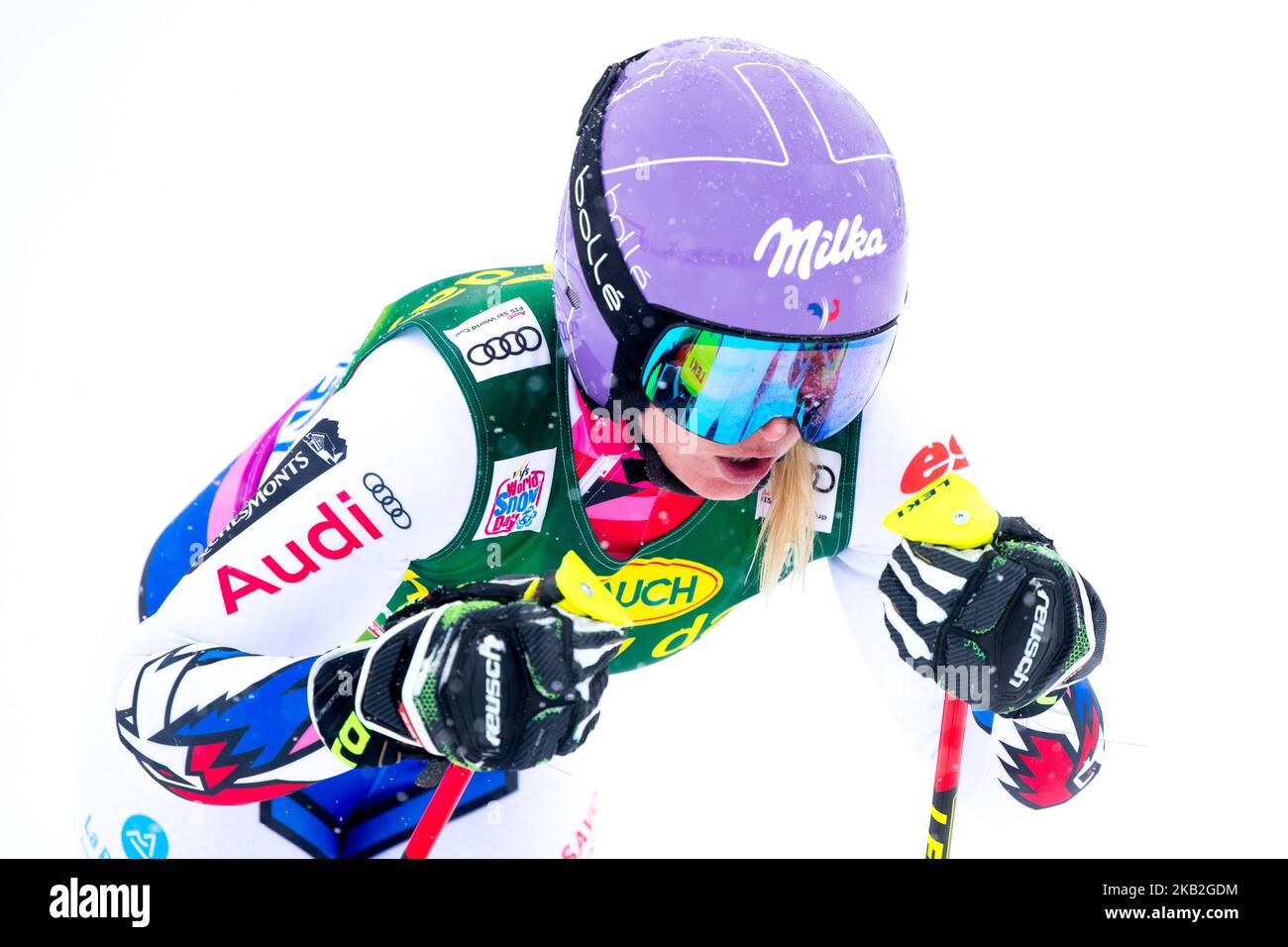 Tessa Worley von FRA im Einsatz beim Audi FIS Alpine Ski World Cup Damen Riesenslalom am 27. Oktober 2017 in Soelden, Österreich. (Foto von Damjan Zibert/NurPhoto) Stockfoto