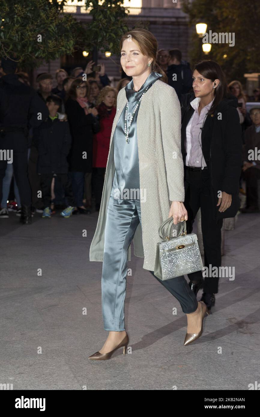 Königin Noor von Jordanien besucht am 2. November 2018 in Madrid, Spanien, ein Konzert zur Feier des 80.. Geburtstages von Königin Sofia an der Oberen Musikschule Queen Sofia. (Foto von Oscar Gonzalez/NurPhoto) Stockfoto