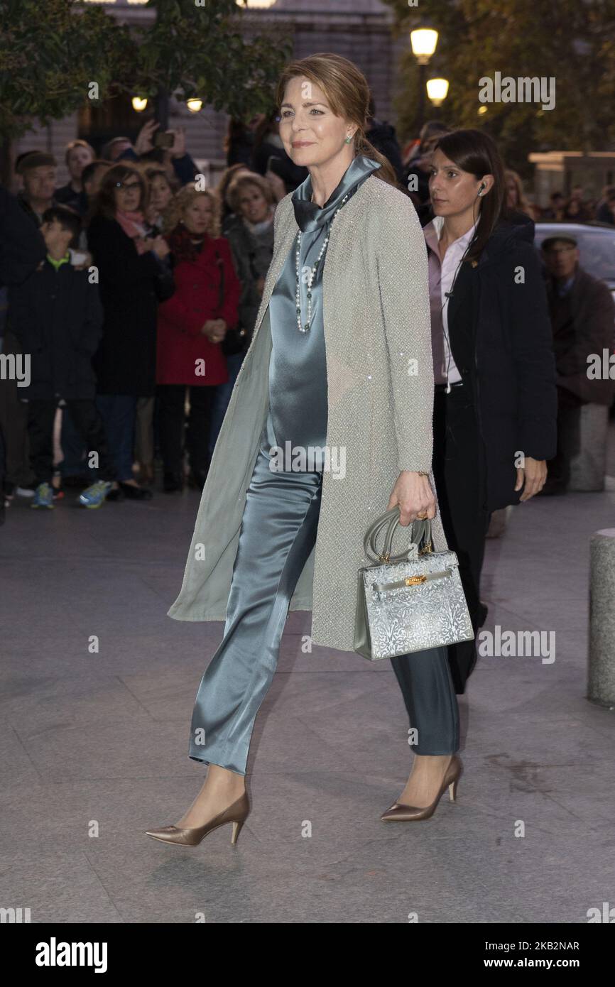 Königin Noor von Jordanien besucht am 2. November 2018 in Madrid, Spanien, ein Konzert zur Feier des 80.. Geburtstages von Königin Sofia an der Oberen Musikschule Queen Sofia. (Foto von Oscar Gonzalez/NurPhoto) Stockfoto