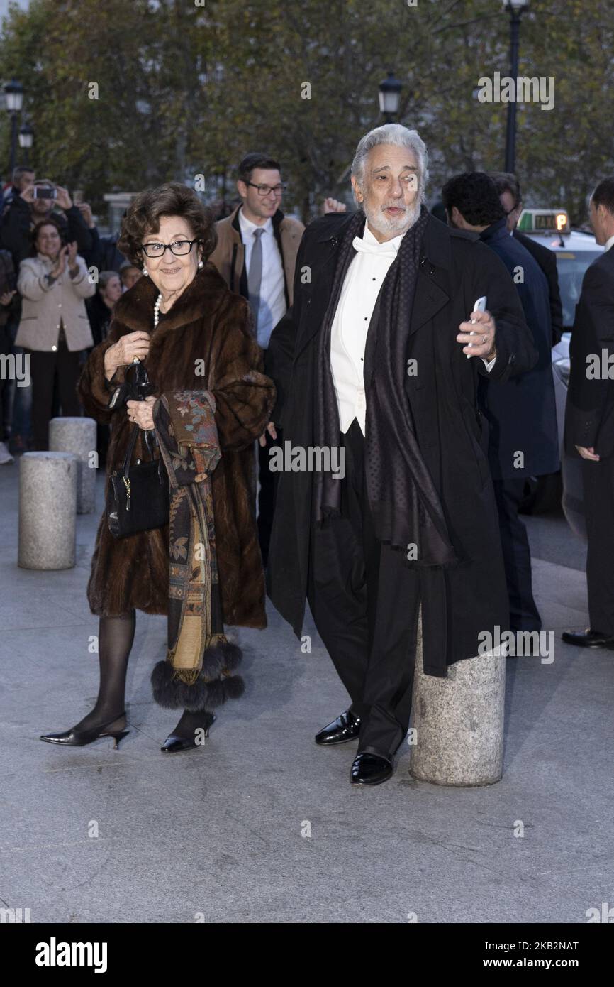 Placido Domingo besucht am 2. November 2018 in Madrid ein Konzert zur Feier des 80.. Geburtstages von Königin Sofia an der Oberen Musikschule von Königin Sofia (Foto: Oscar Gonzalez/NurPhoto) Stockfoto