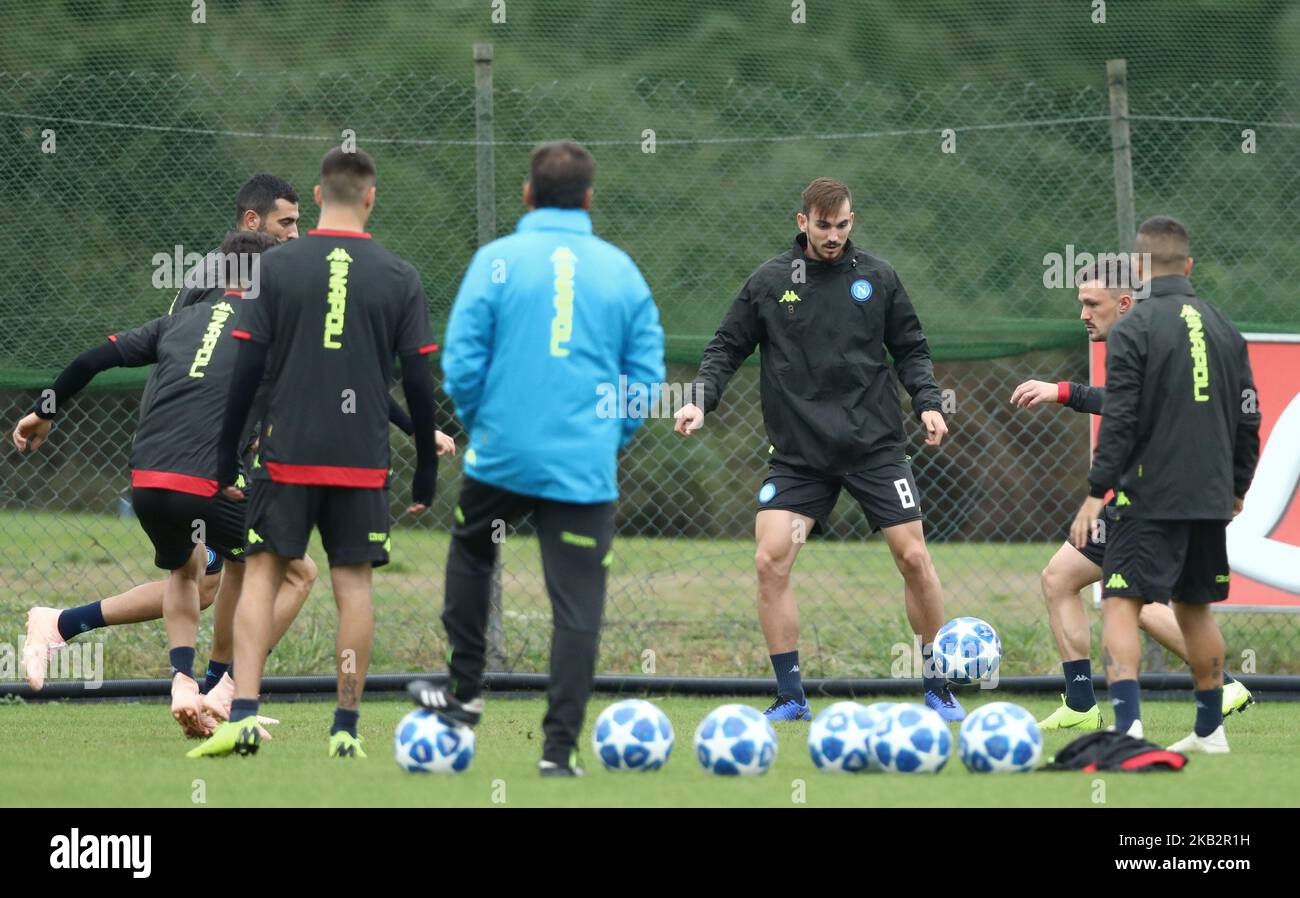 SSC Napoli Training : UEFA Champions League Gruppe C Fabian Ruiz aus Neapel am 5. November 2018 im Sportzentrum von Castel Volturno in Neapel, Italien. (Foto von Matteo Ciambelli/NurPhoto) Stockfoto