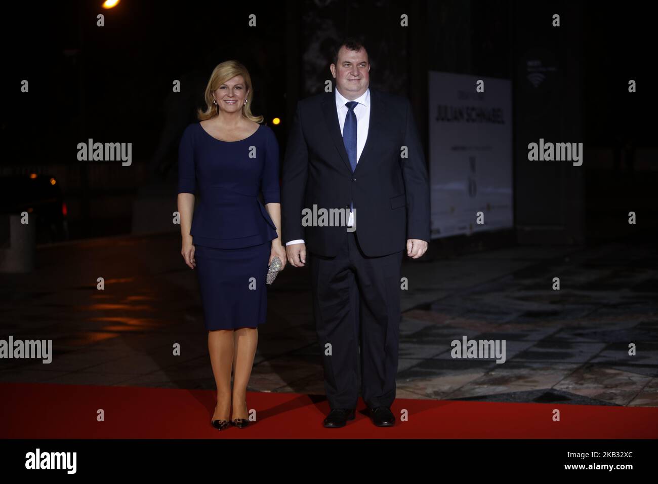 kroatische Präsidentin Kolinda Grabar Kitarovic und ihr Mann besuchen im Rahmen der