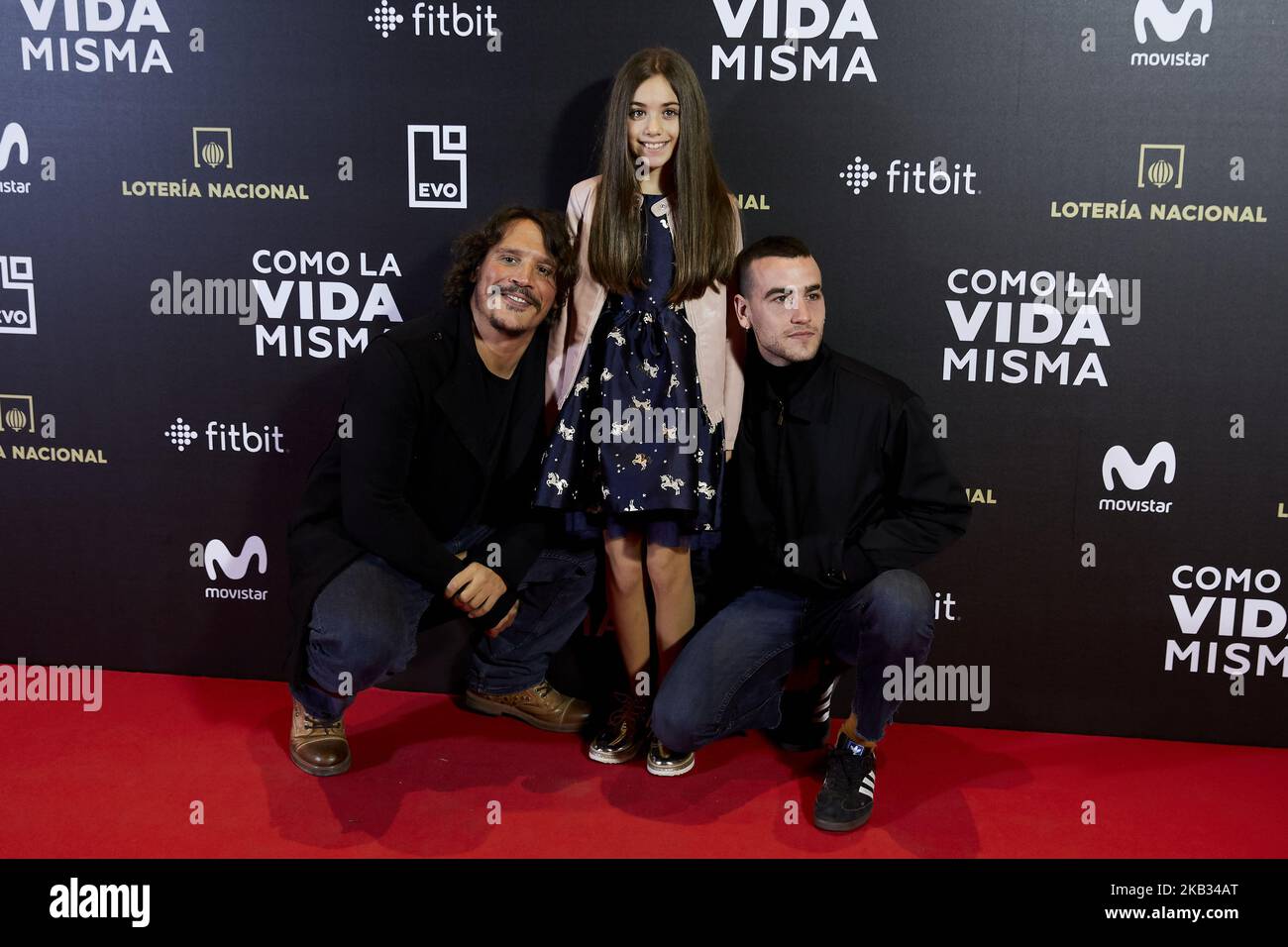 Sergio Peris-Mencheta und Alex Monner besuchen die Filmpremiere „Como la Vida Misma“ während der „Madrid Premiere Week“ im Callao City Lights Kino in Madrid, Spanien. 12. November 2018. (Foto von A. Ware/NurPhoto) Stockfoto