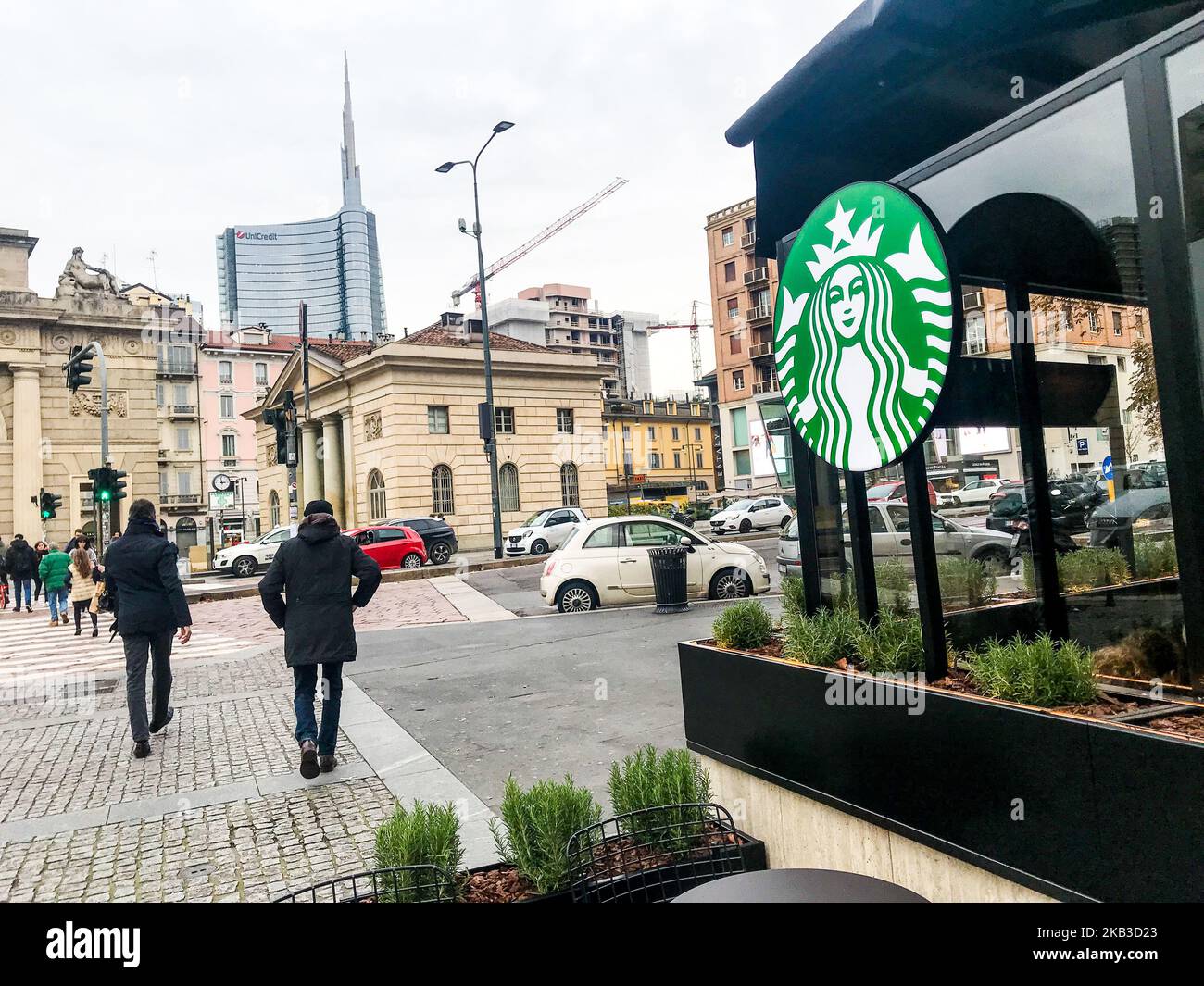 Der erste original Starbucks Coffee, der am 21 2018. November in Mailand, Italien, eröffnet wird (Foto: Mairo Cinquetti/NurPhoto) Stockfoto