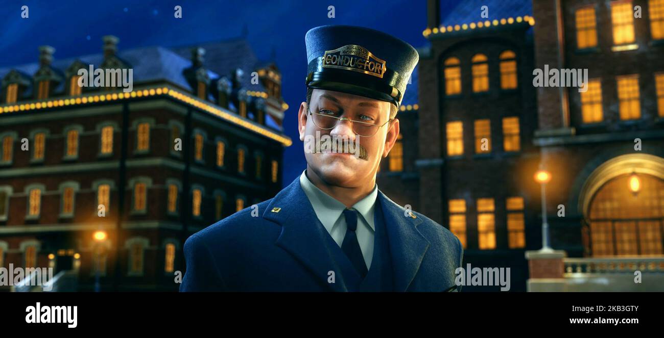 DER POLAR EXPRESS, DER ZUGLEITER, 2004 Stockfoto