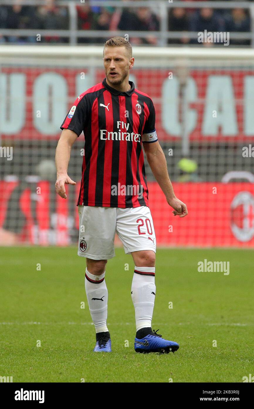 Ignazio Abate #20 von AC Milan während der Serie Ein Spiel zwischen AC Milan und Parma Calcio 1913 im Stadio Giuseppe Meazza am 02. Dezember 2018 in Mailand, Italien. (Foto von Giuseppe Cottini/NurPhoto) Stockfoto