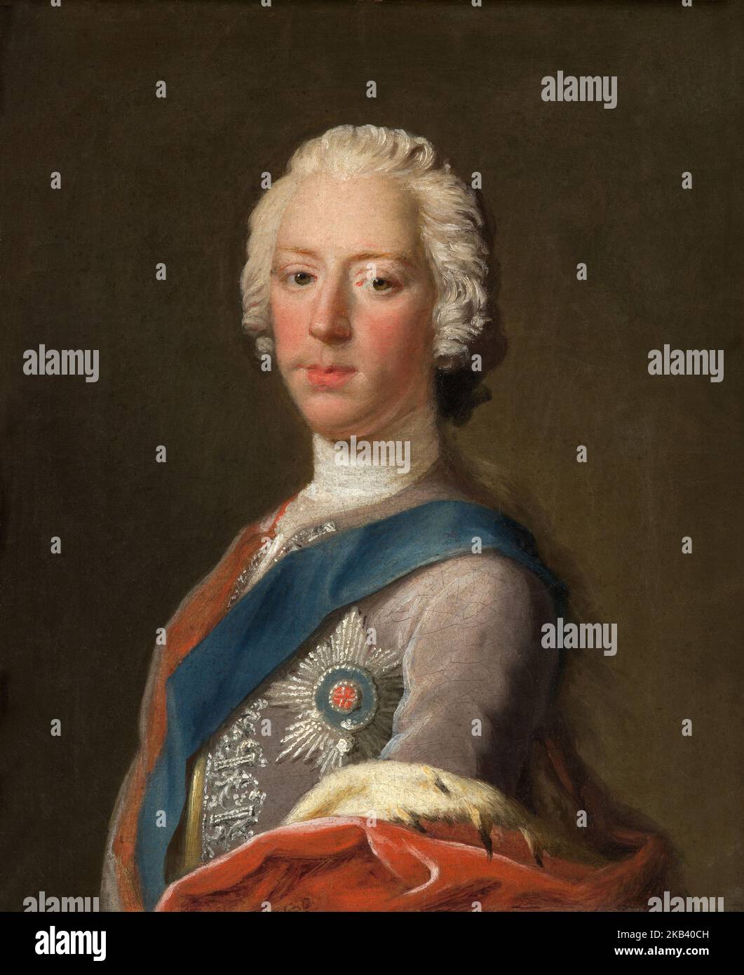 Charles Edward Stuart, Allan Ramsay Charles Edward Louis John Sylvester Maria Casimir Stuart (1720 - 1788) Stockfoto