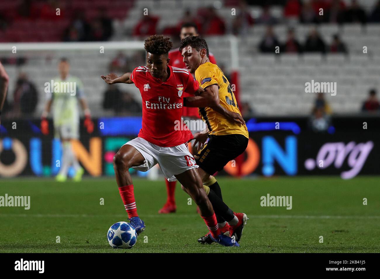 Benficas Portugiesischer Mittelfeldspieler Gedson Fernandes Spielt Beim 