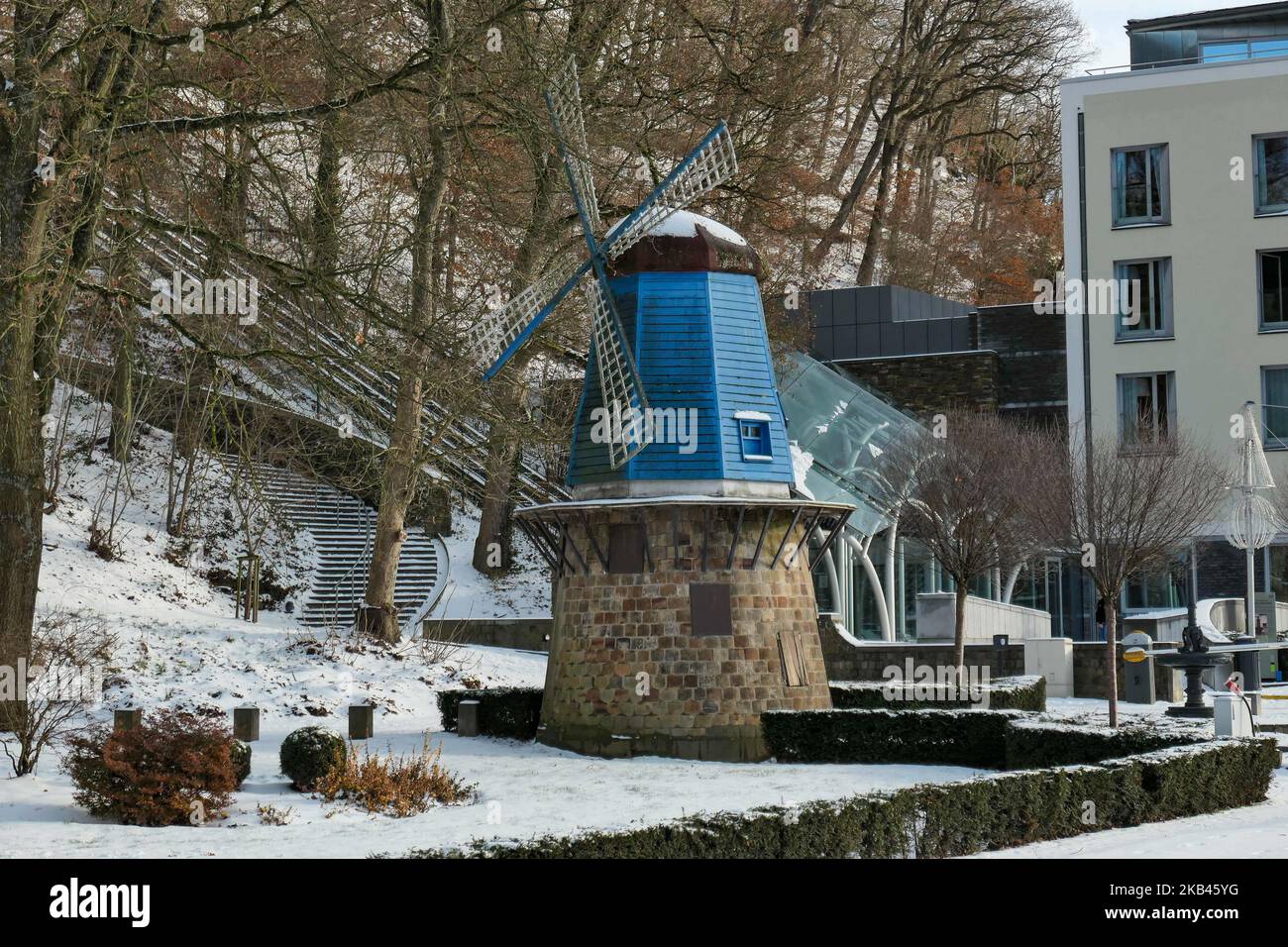 Die schneebedeckte Stadt Spa in Belgien am 16. Dezember 2018. (Foto von Nicolas Economou/NurPhoto) Stockfoto