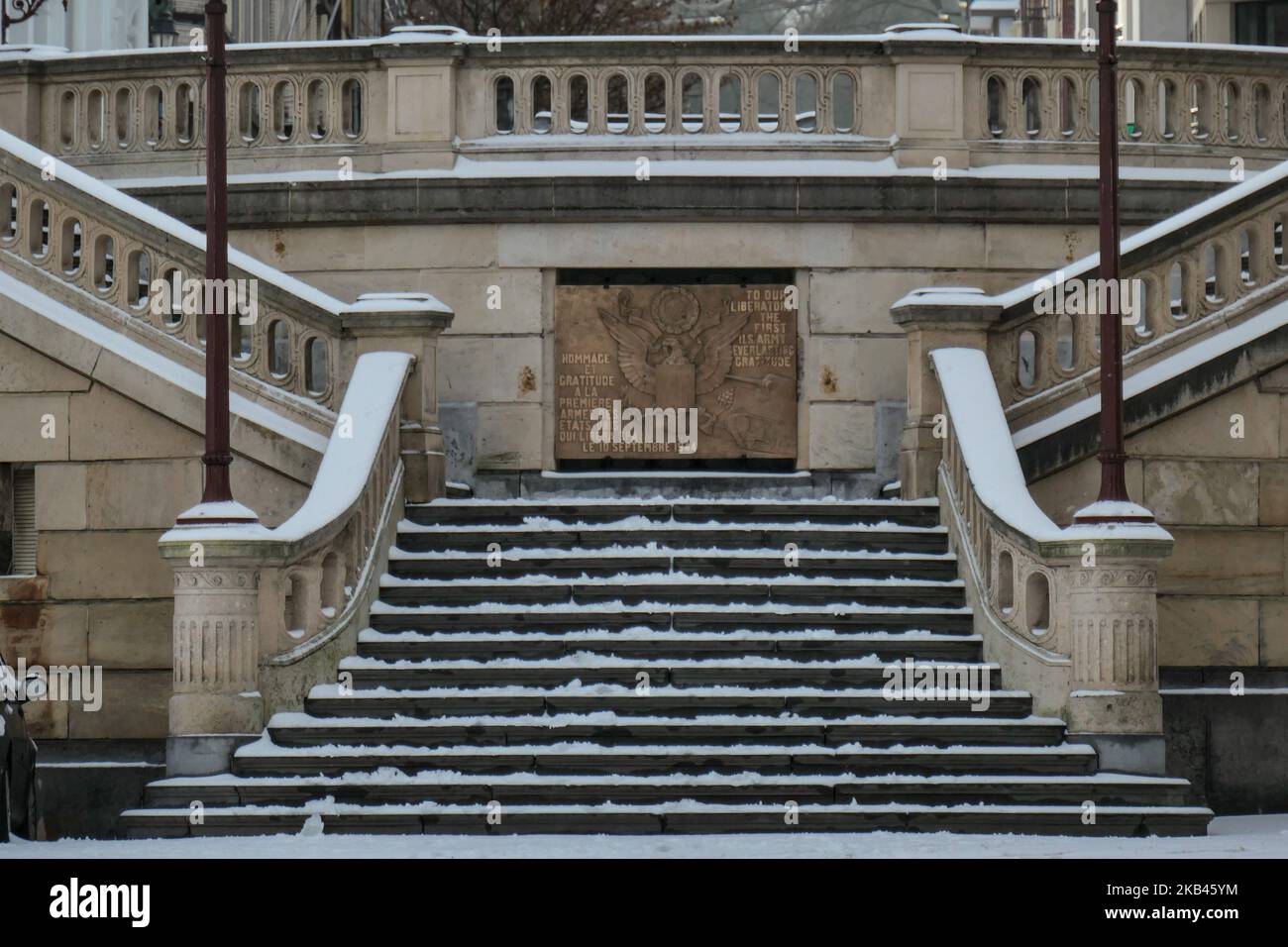 Die schneebedeckte Stadt Spa in Belgien am 16. Dezember 2018. (Foto von Nicolas Economou/NurPhoto) Stockfoto