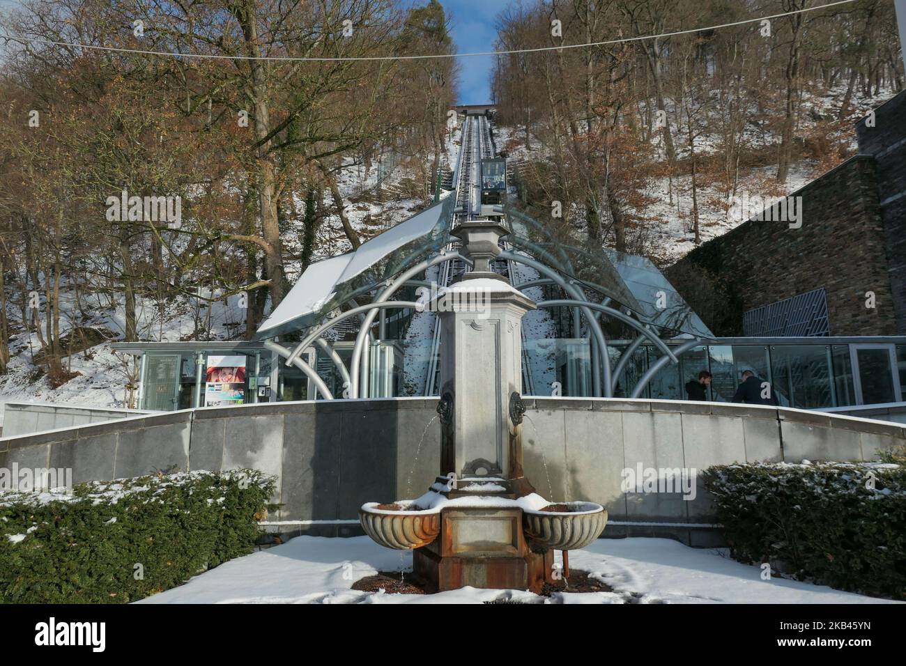 Die schneebedeckte Stadt Spa in Belgien am 16. Dezember 2018. (Foto von Nicolas Economou/NurPhoto) Stockfoto