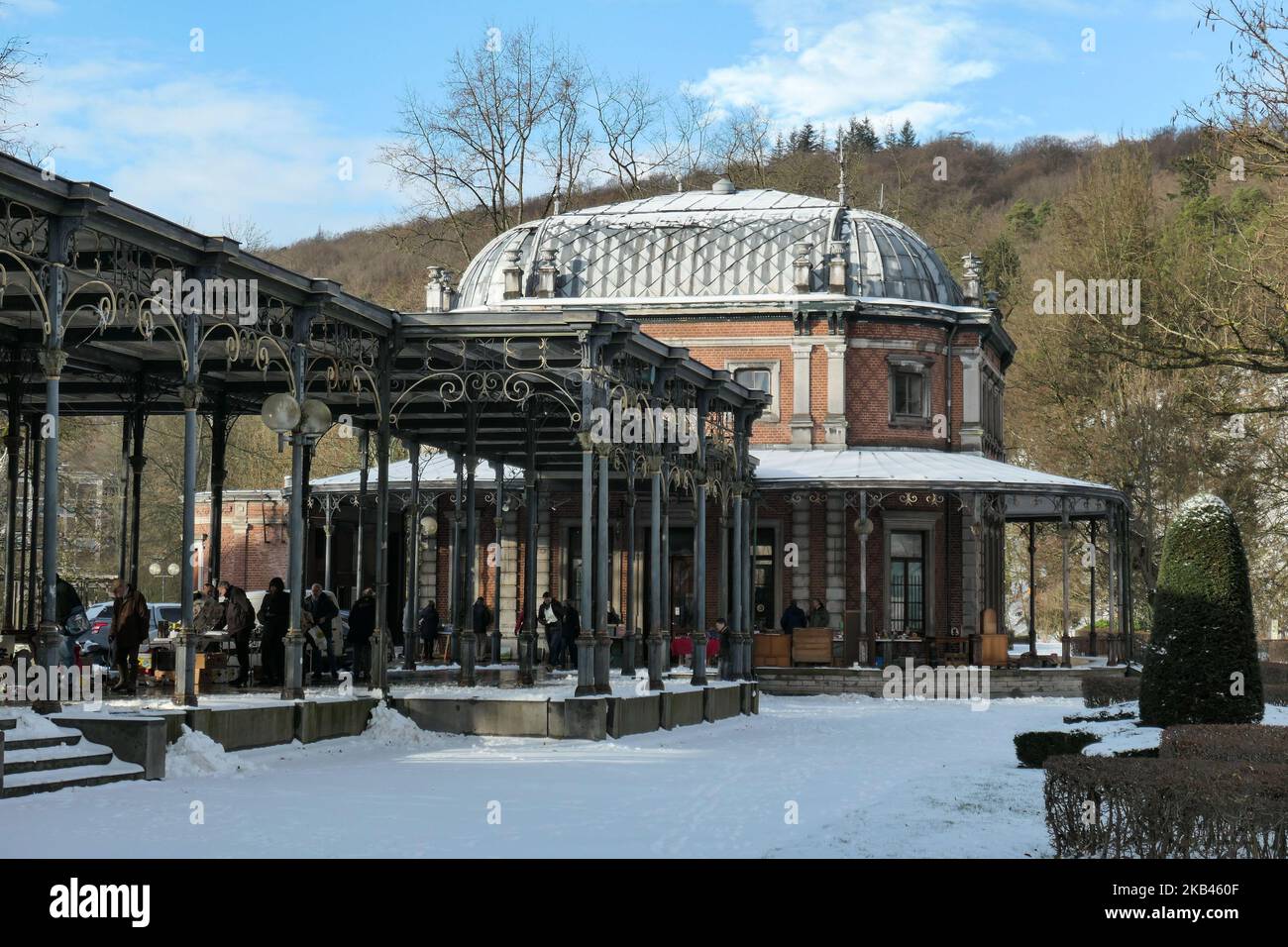 Die schneebedeckte Stadt Spa in Belgien am 16. Dezember 2018. (Foto von Nicolas Economou/NurPhoto) Stockfoto
