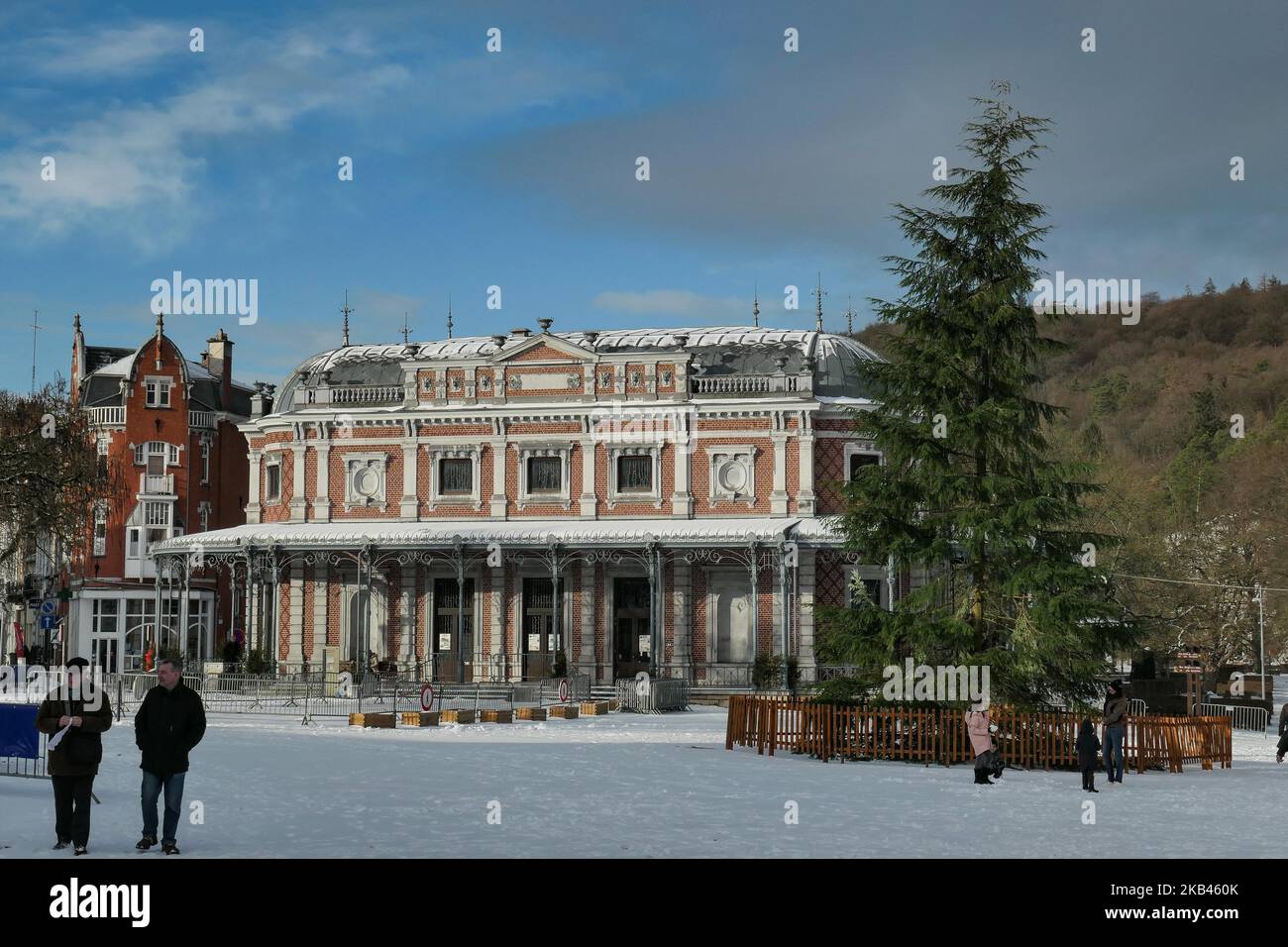 Die schneebedeckte Stadt Spa in Belgien am 16. Dezember 2018. (Foto von Nicolas Economou/NurPhoto) Stockfoto