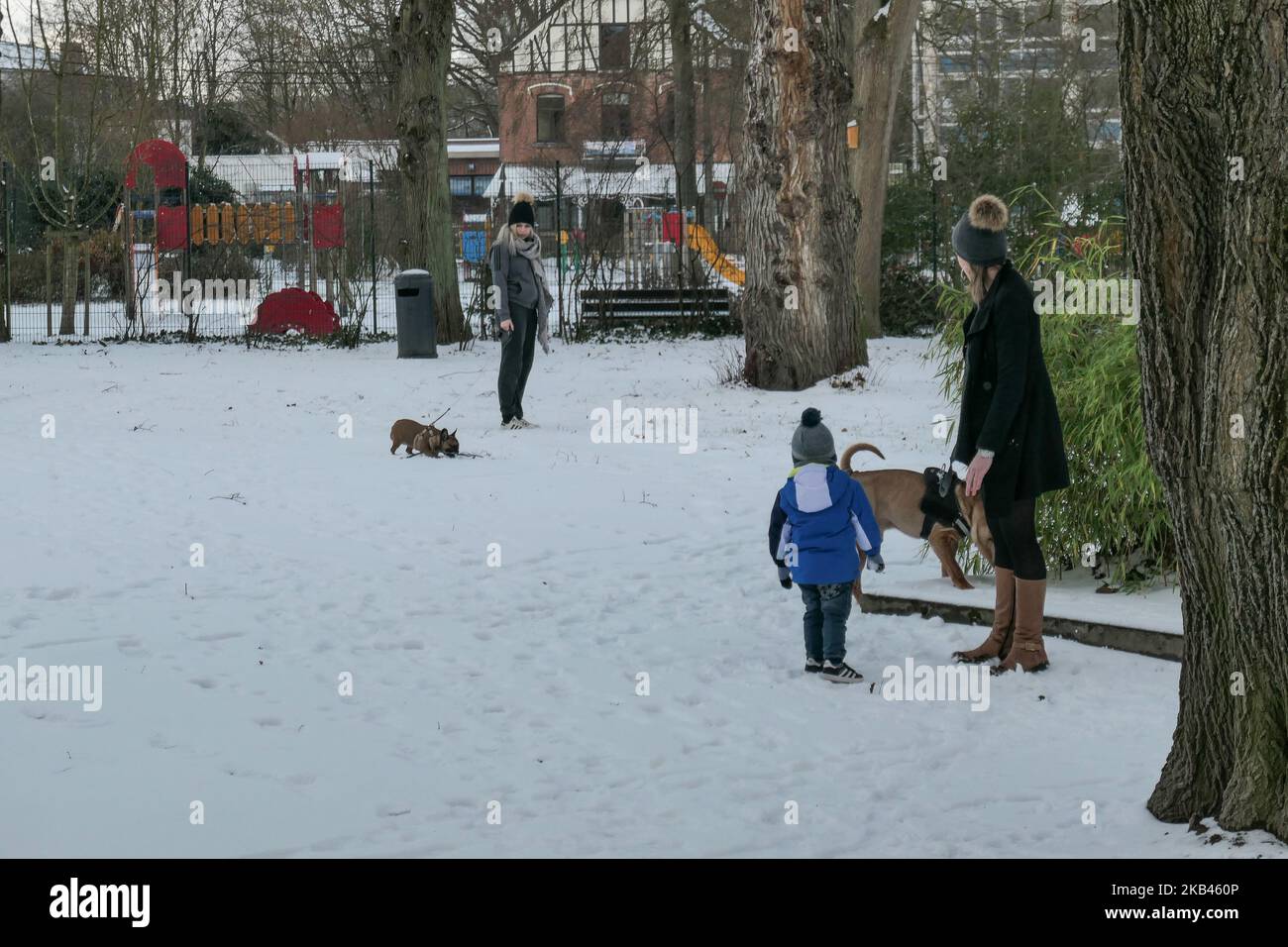 Die schneebedeckte Stadt Spa in Belgien am 16. Dezember 2018. (Foto von Nicolas Economou/NurPhoto) Stockfoto