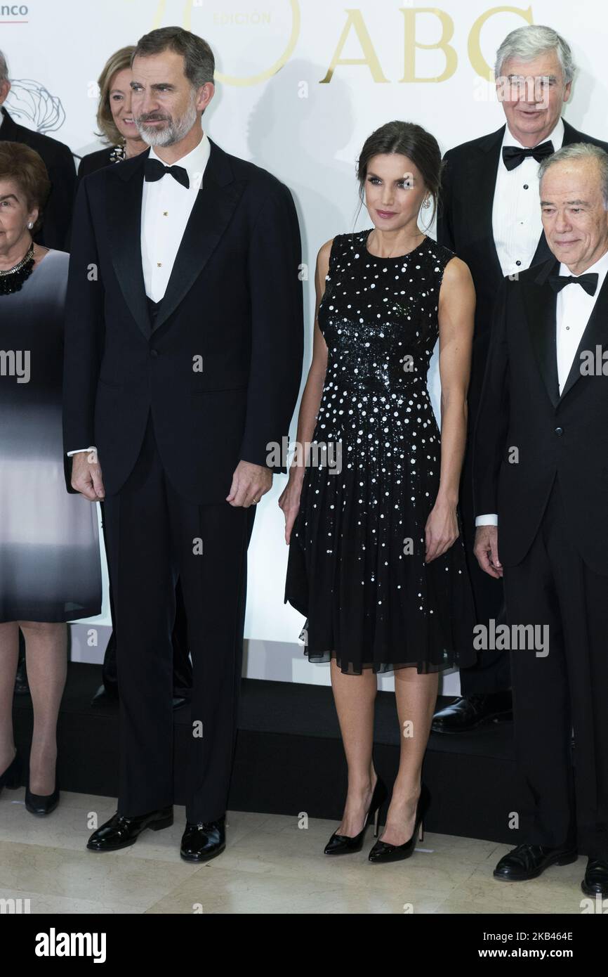 Das spanische Königspaar König Felipe und Königin Letizia während der Internationalen Journalistenpreise von ABC in Madrid, Spanien, 17. Dezember 2018 (Foto: Oscar Gonzalez/NurPhoto) Stockfoto