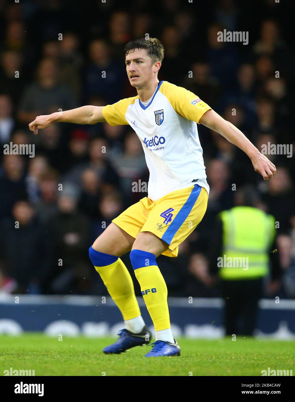 Southend, 01. Januar 2019 Alex Lacey von Gillingham's während der Sky Bet League ein Spiel zwischen Southend United und Gillingham im Roots Hall Ground, Southend, England am 01. Januar 2019. (Foto von Action Foto Sport/NurPhoto) Stockfoto