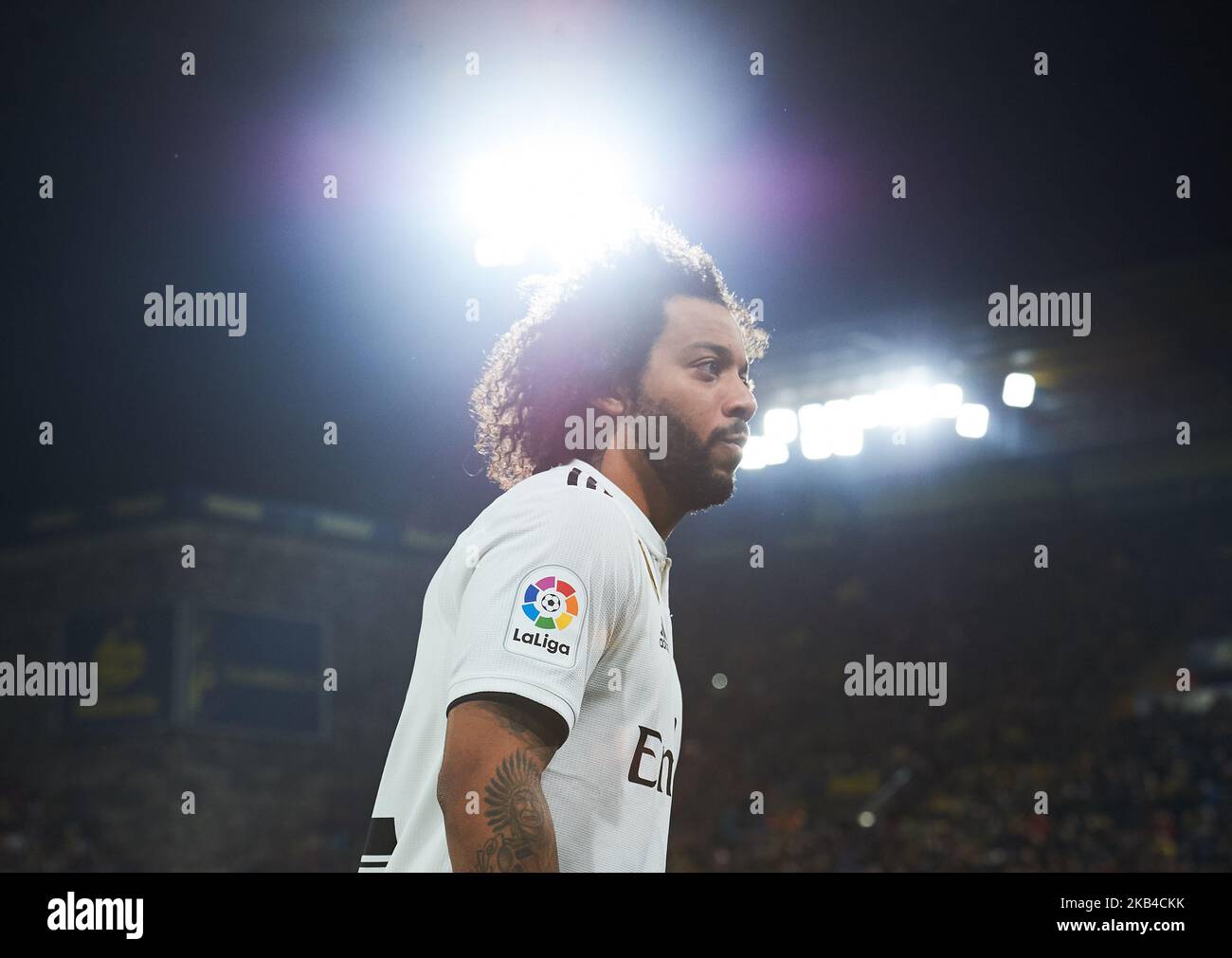 Marcelo Vieira von Real Madrid vor dem La Liga-Spiel zwischen Villarreal CF und Real Madrid im La Ceramica Stadium am 3. Januar 2019 in Vila-real, Spanien. (Foto von Maria Jose Segovia/NurPhoto) Stockfoto