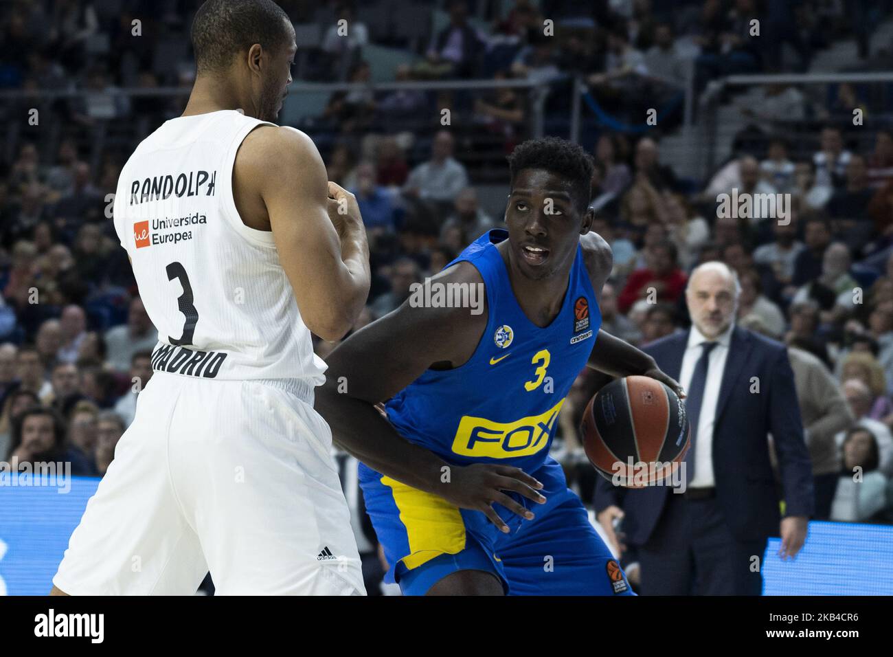 O'BRYANT, JOHNNY von Maccabi Fox Tel Aviv in Aktion während des 2018/2019 Turkish Airlines Euroleague regulären Saisonspiels der Runde 16 zwischen Real Madrid und Maccabi Fox Tel Aviv in der Wizink Arena am 3. Januar 2019 in Madrid, Spanien (Foto von Oscar Gonzalez/NurPhoto) Stockfoto