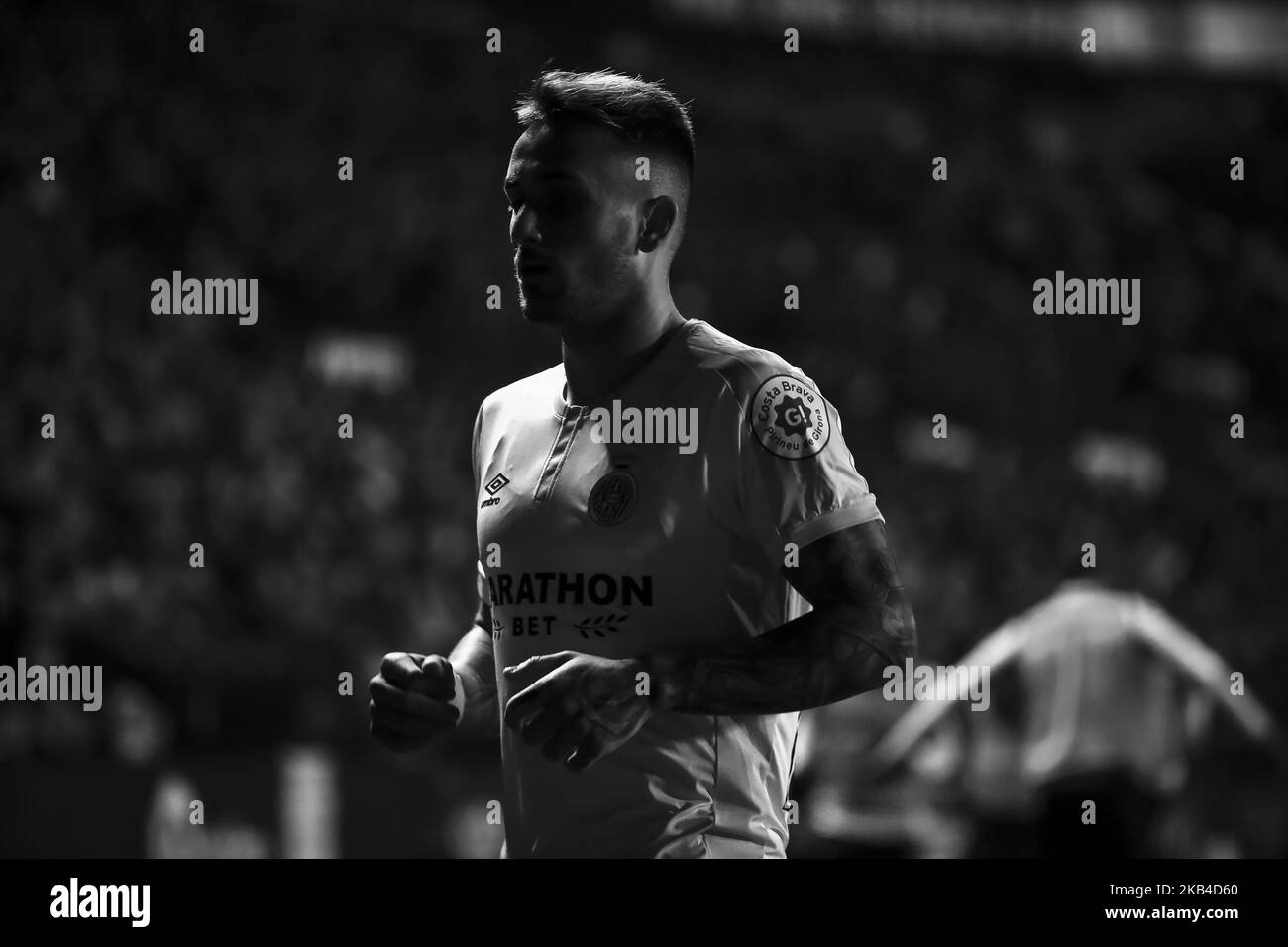 Aleix Garcia vom FC Girona beim spanischen La Liga-Spiel zwischen Levante UD und dem FC Girona im Stadion Ciutat de Valencia am 4. Januar 2018. (Foto von Jose Miguel Fernandez/NurPhoto) (Foto von Jose Miguel Fernandez/NurPhoto) Stockfoto