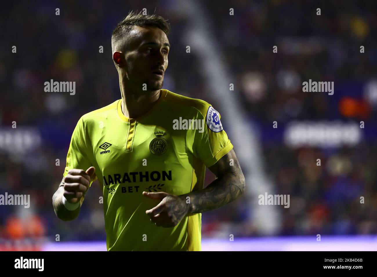 Aleix Garcia vom FC Girona beim spanischen La Liga-Spiel zwischen Levante UD und dem FC Girona im Stadion Ciutat de Valencia am 4. Januar 2018. (Foto von Jose Miguel Fernandez/NurPhoto) (Foto von Jose Miguel Fernandez/NurPhoto) Stockfoto